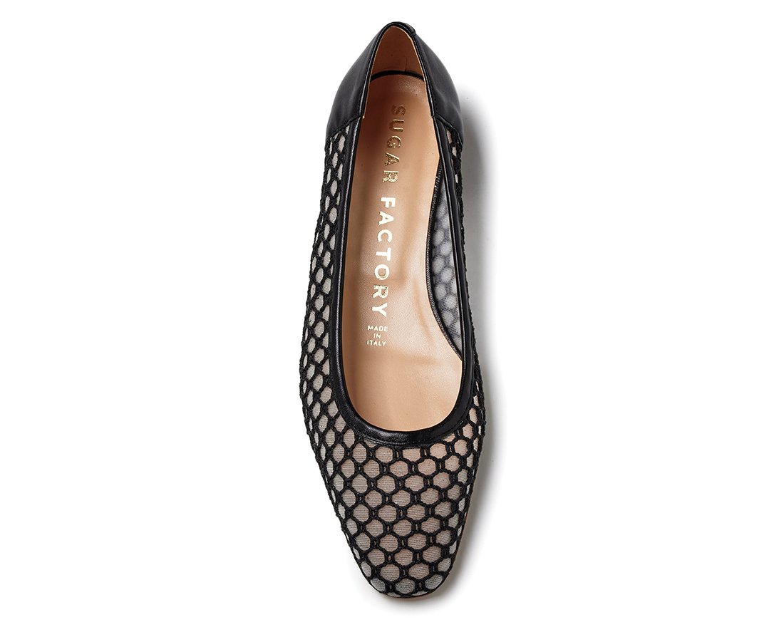 Черные текстильные балетки - Image 4 of 5