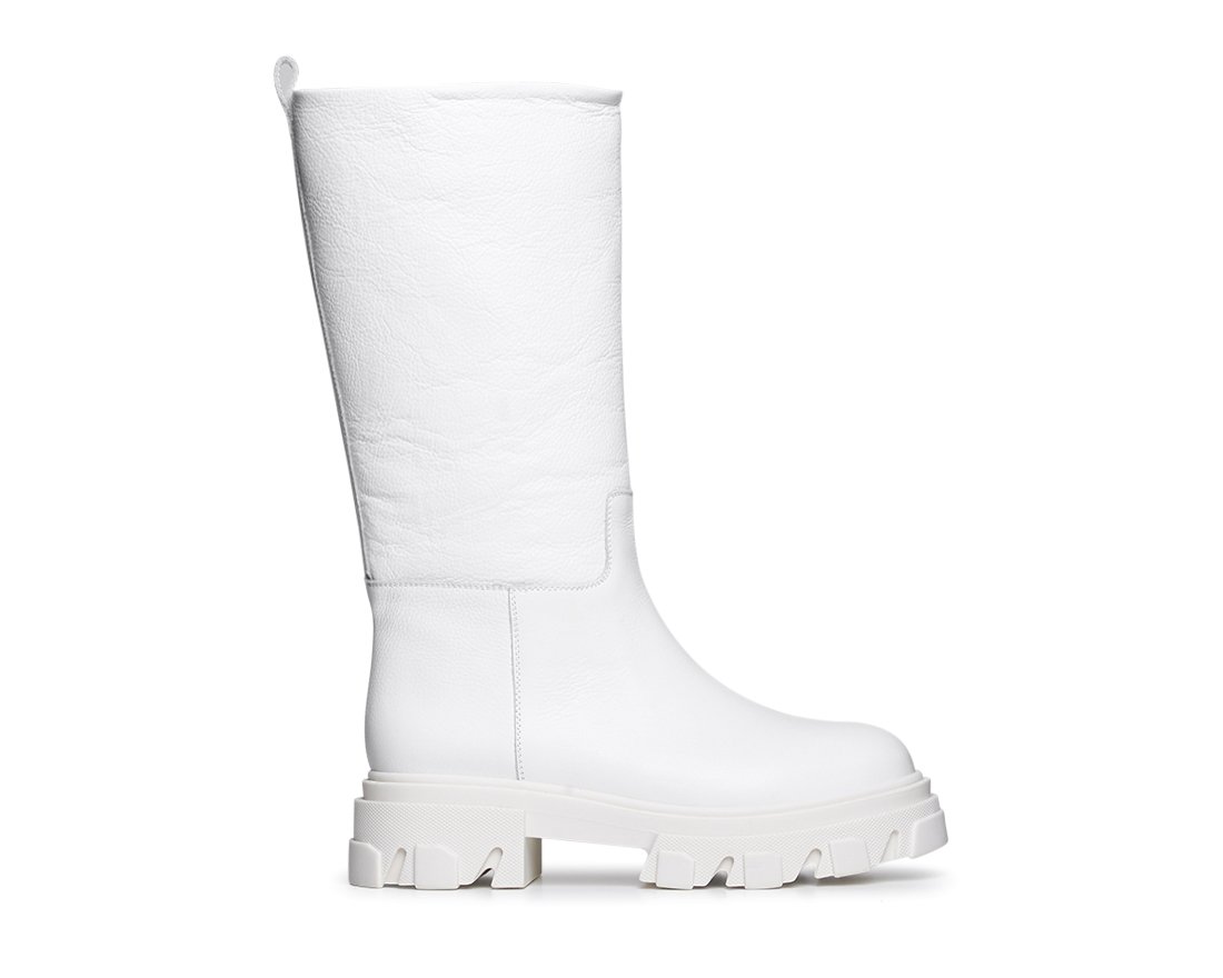 Белые кожаные сапоги - Main image