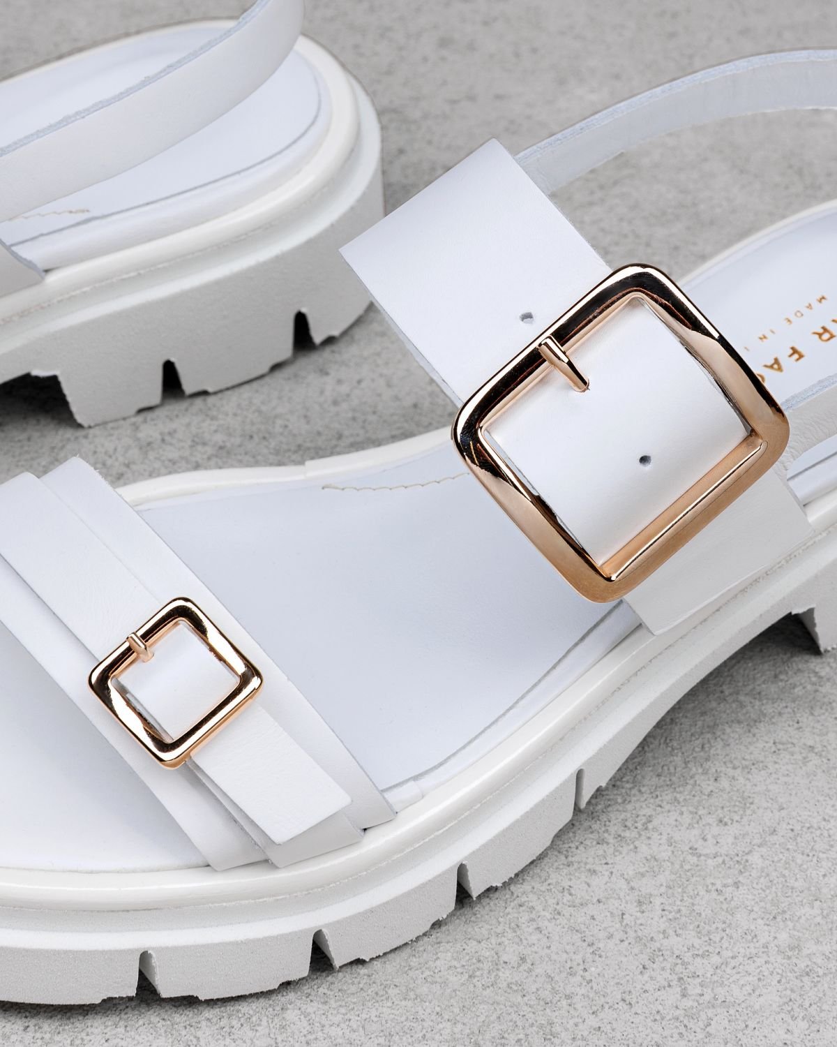 Белые кожаные сандалии - Image 4 of 6