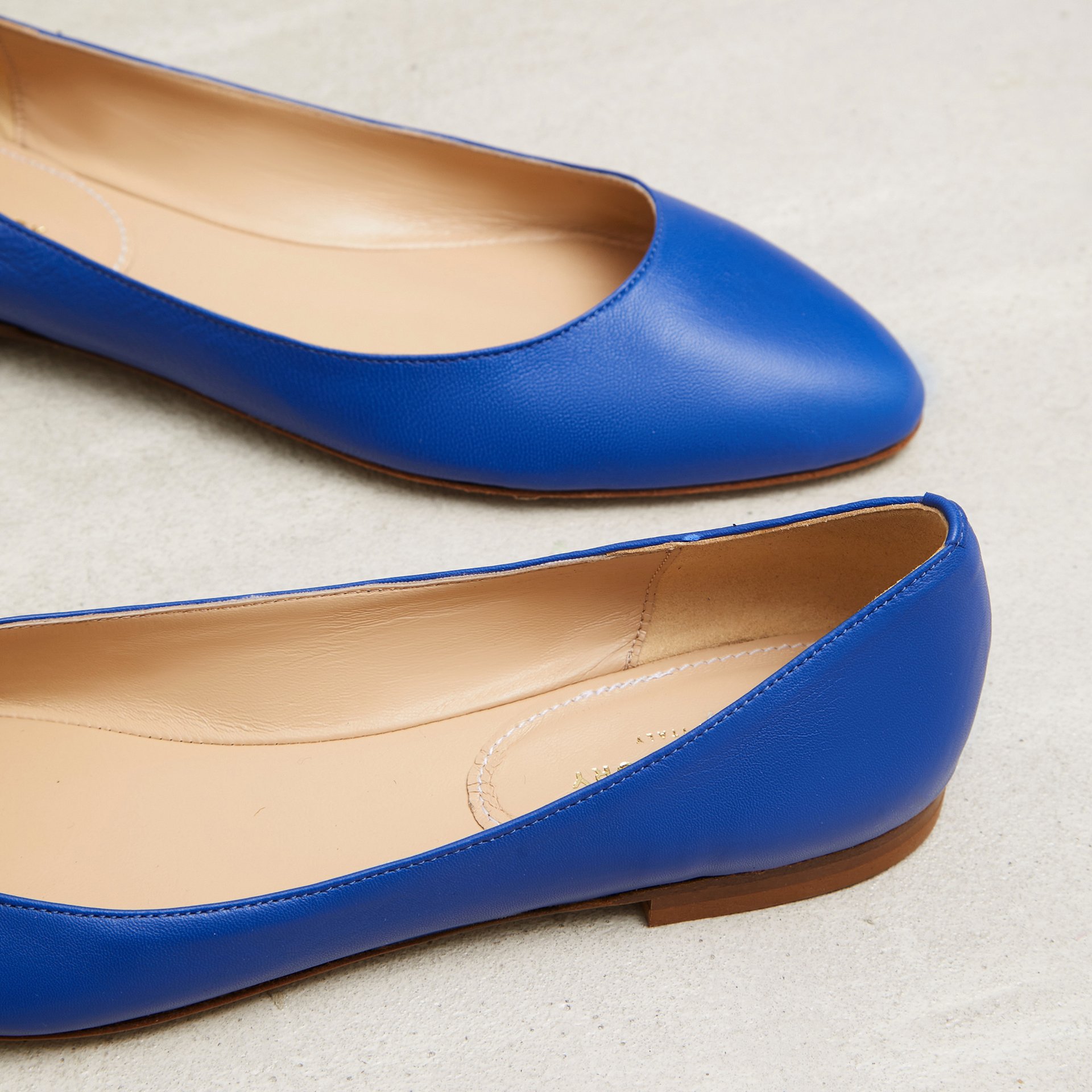 Синие кожаные балетки - Image 3 of 5