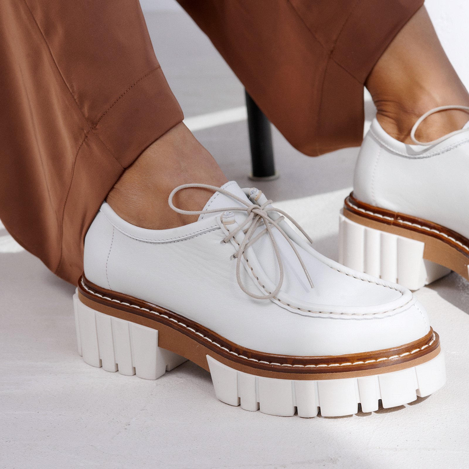 Белые лоферы из нубука - Image 5 of 5