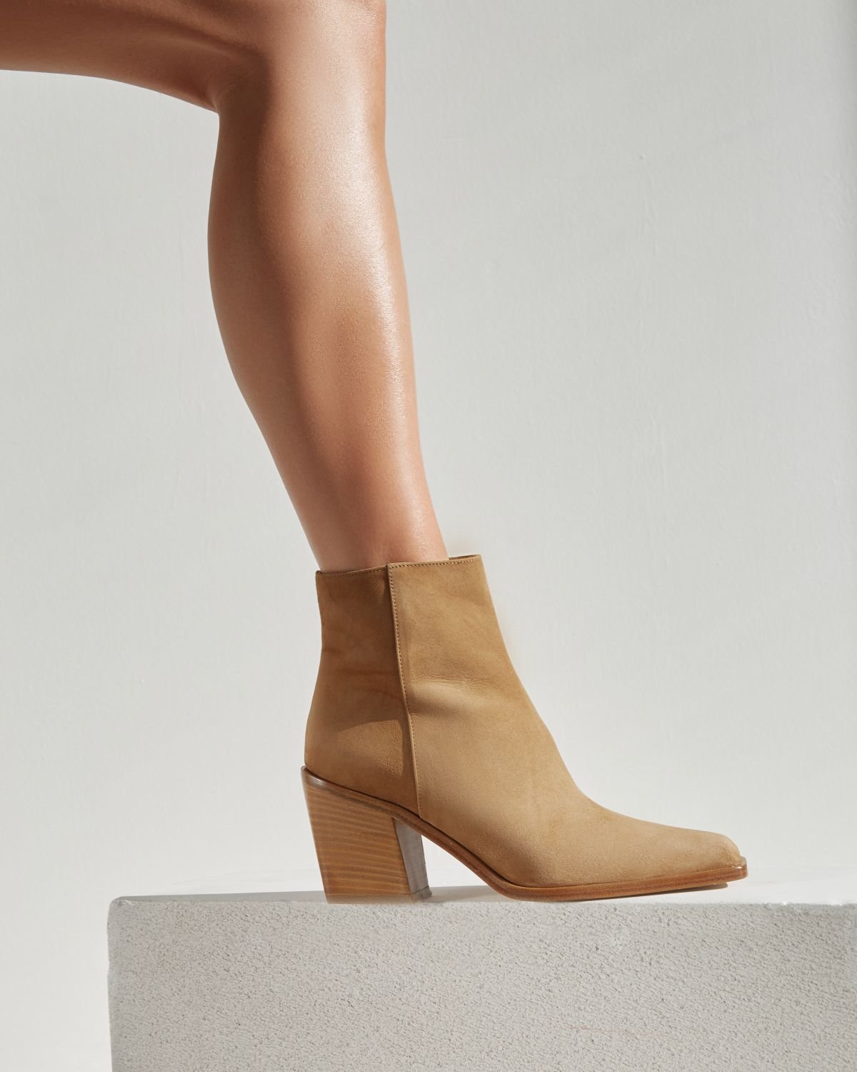 Светло-коричневые замшевые ботильоны - Image 7 of 7