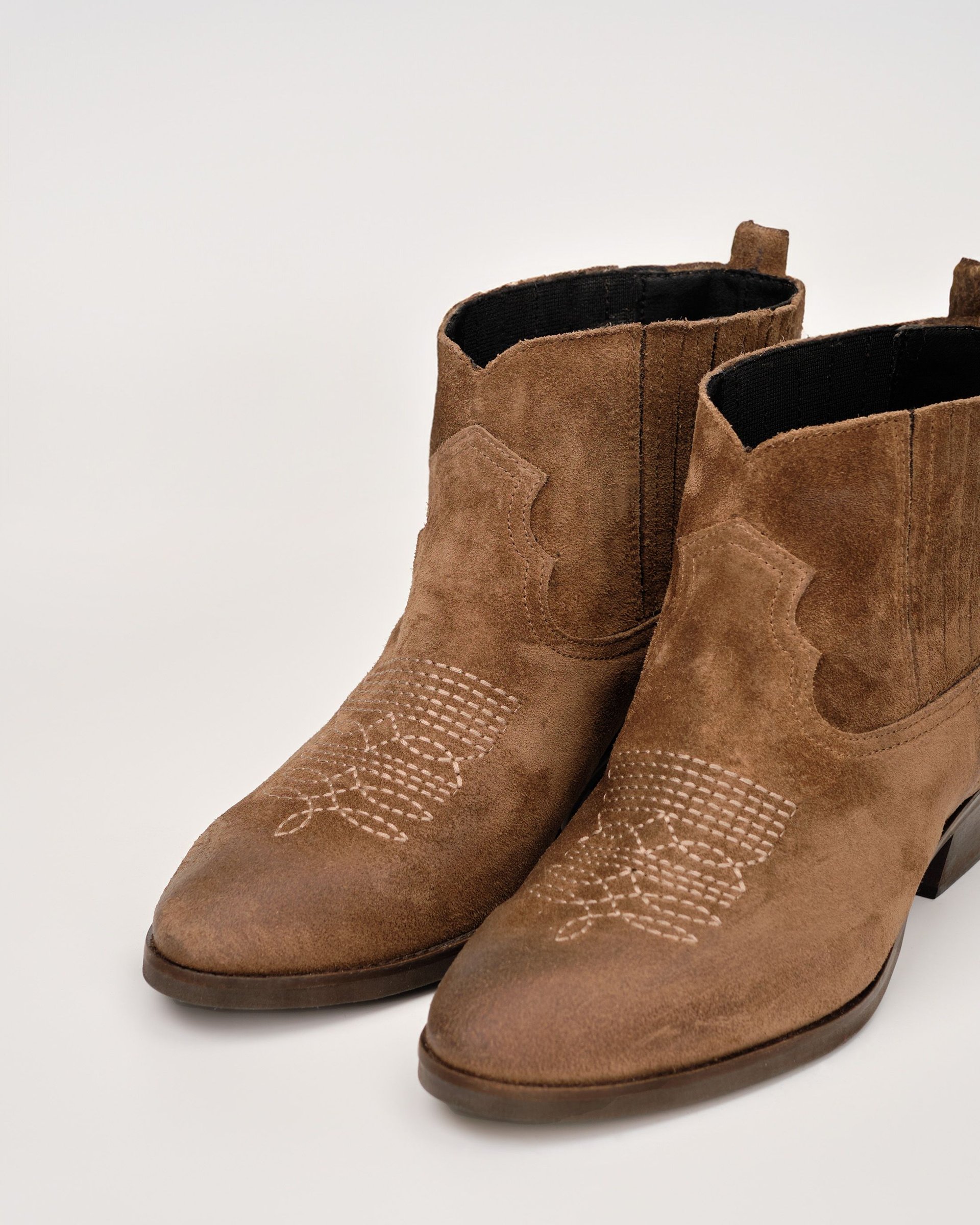 Коричневые замшевые казаки - Image 3 of 4