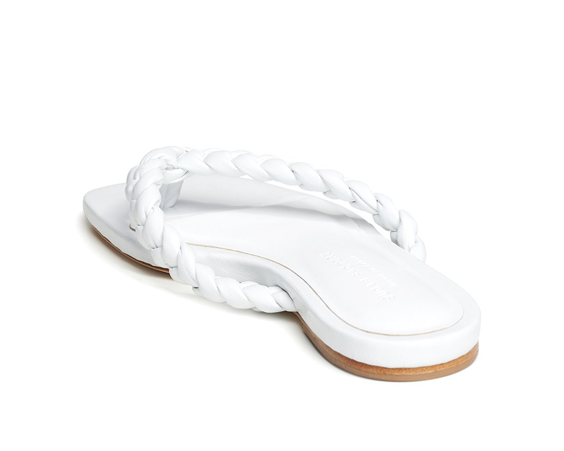 Белые кожаные шлепанцы - Image 3 of 5