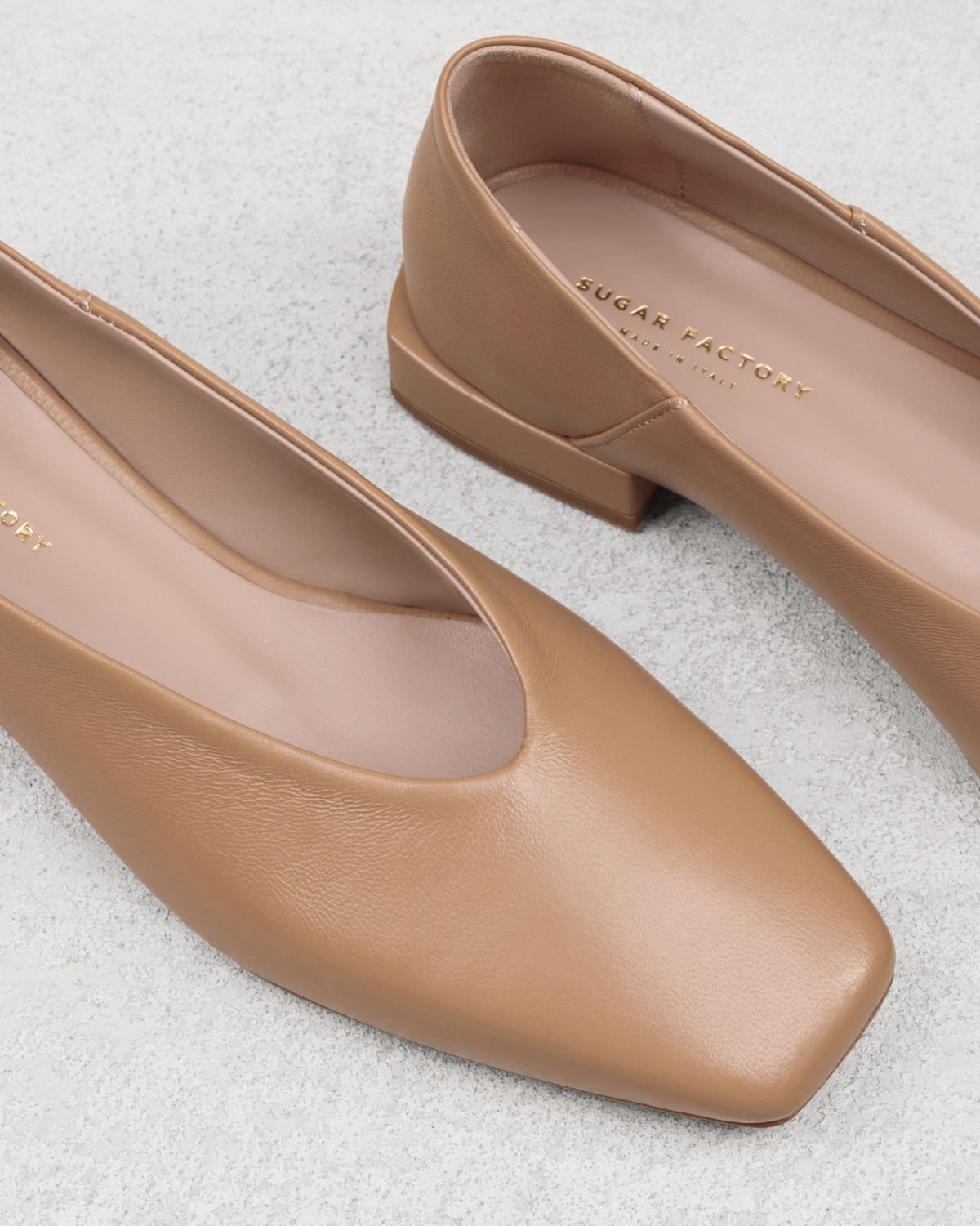 Бежевые кожаные туфли - Image 4 of 6