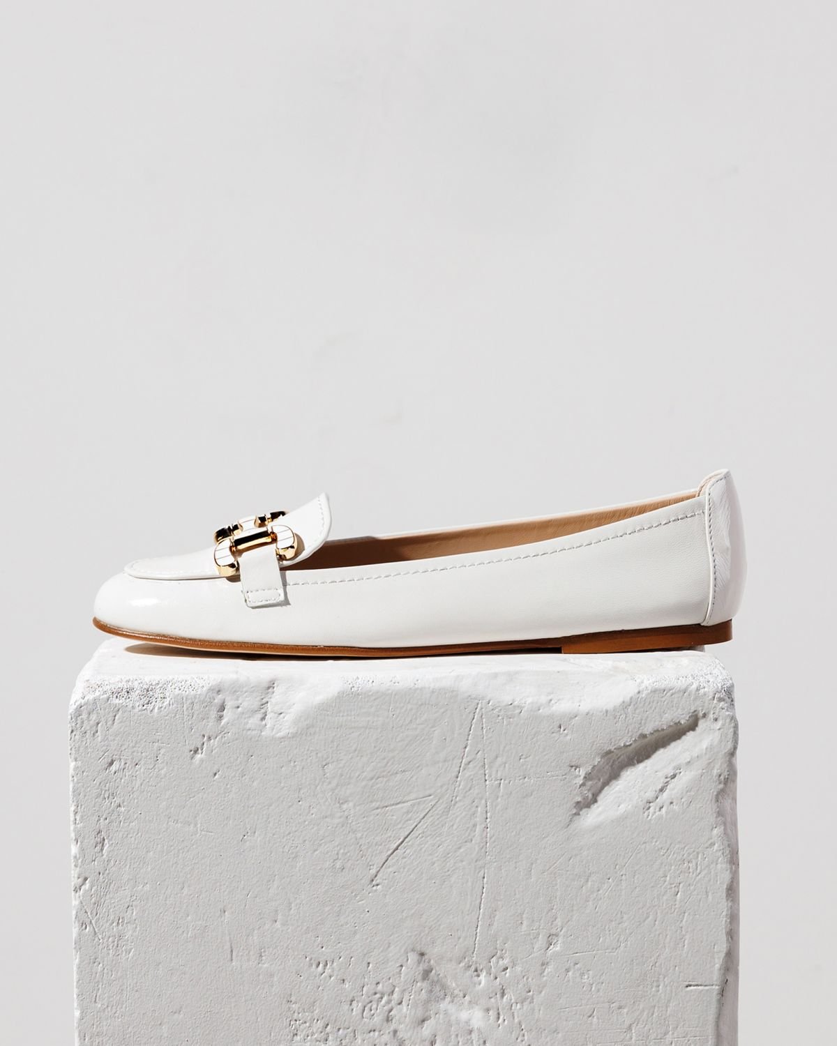 Белые кожаные лоферы - Main image