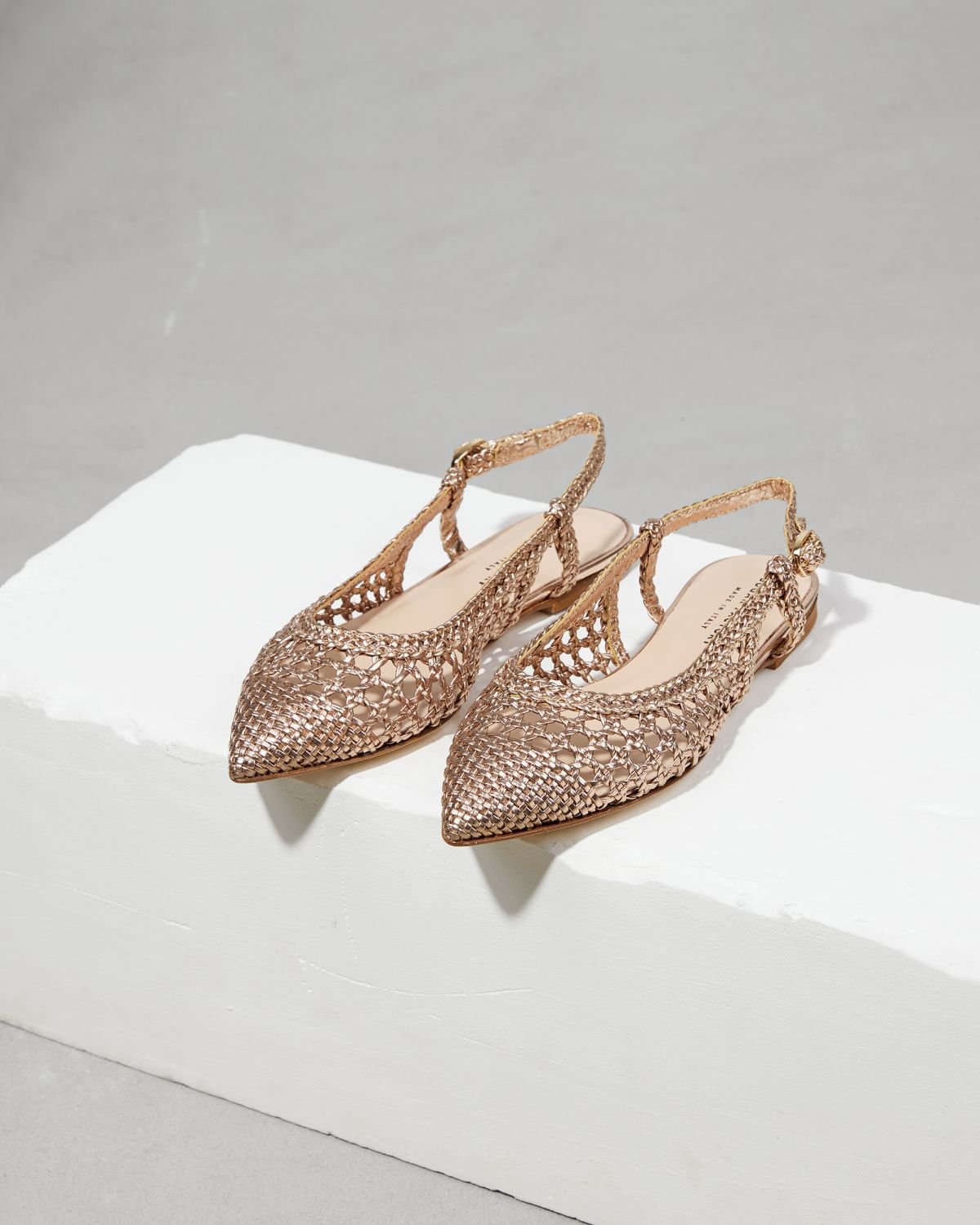 Блестящие бежевые босоножки - Image 3 of 4