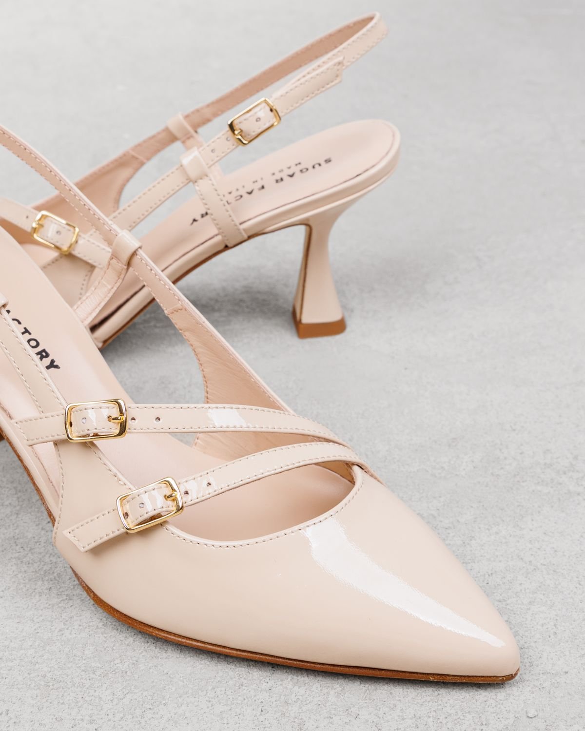 Светло-бежевые кожаные туфли - Image 4 of 6