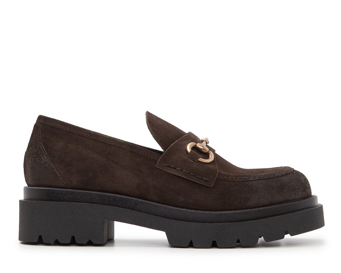 Коричневые замшевые лоферы - Main image