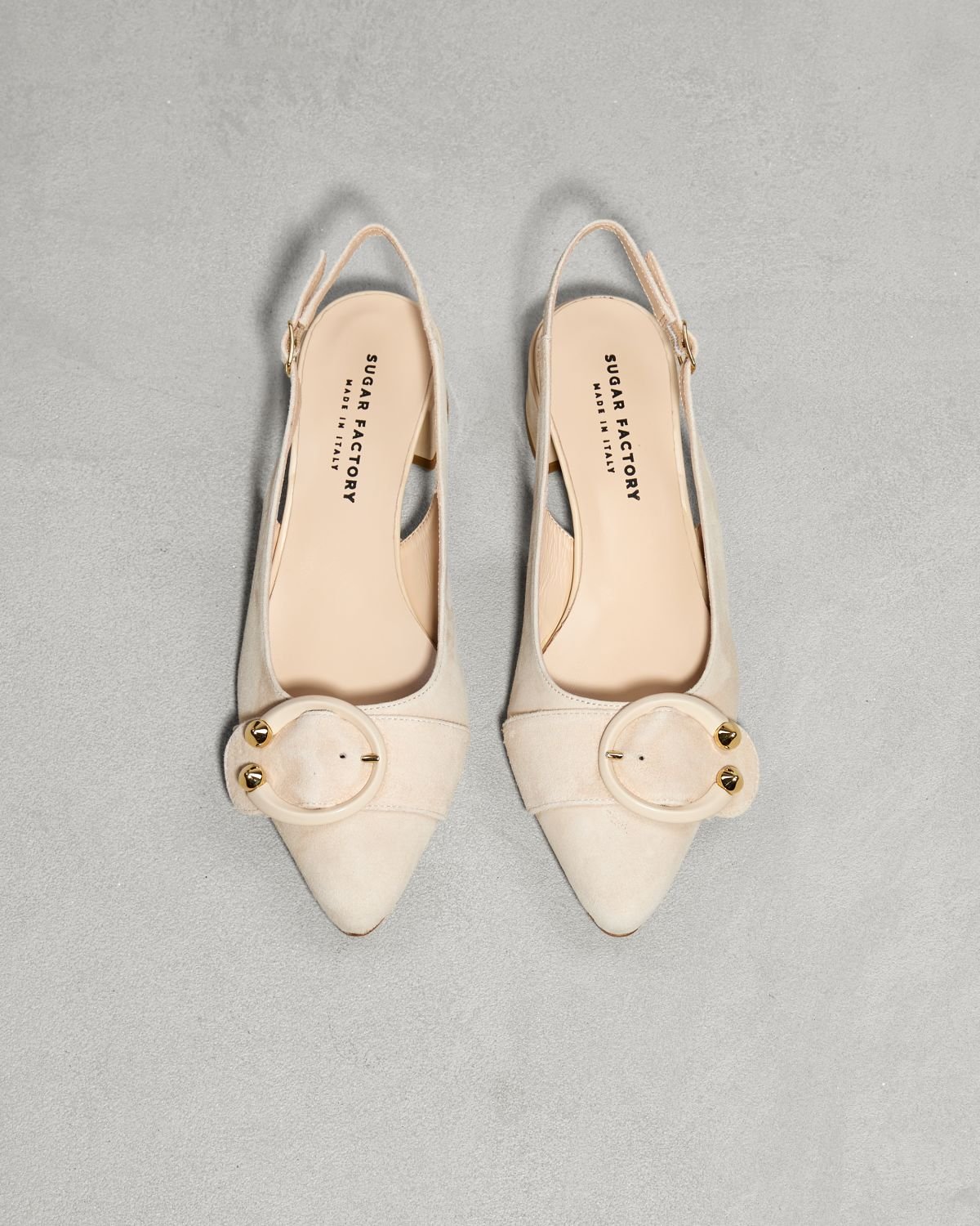 Светло-бежевые замшевые туфли - Image 2 of 6