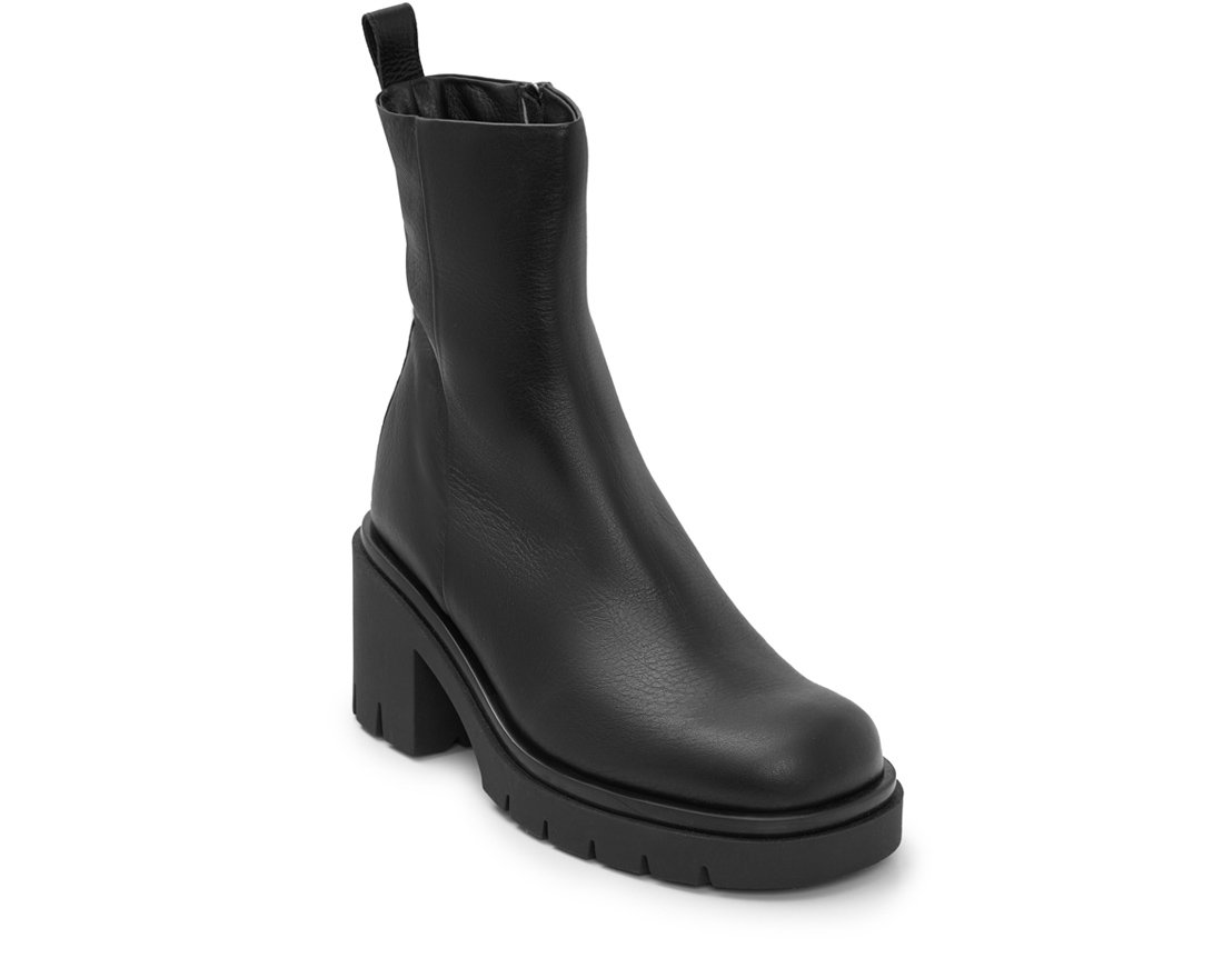 Зимние черные кожаные ботильоны - Image 2 of 5