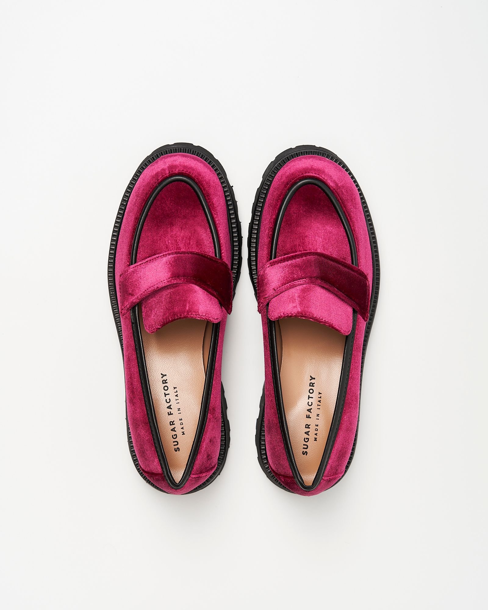 Бордово-малиновые бархатные лоферы - Image 2 of 4