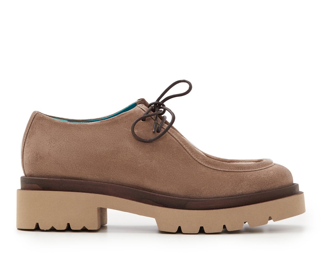 Бежевые замшевые полуботинки - Main image