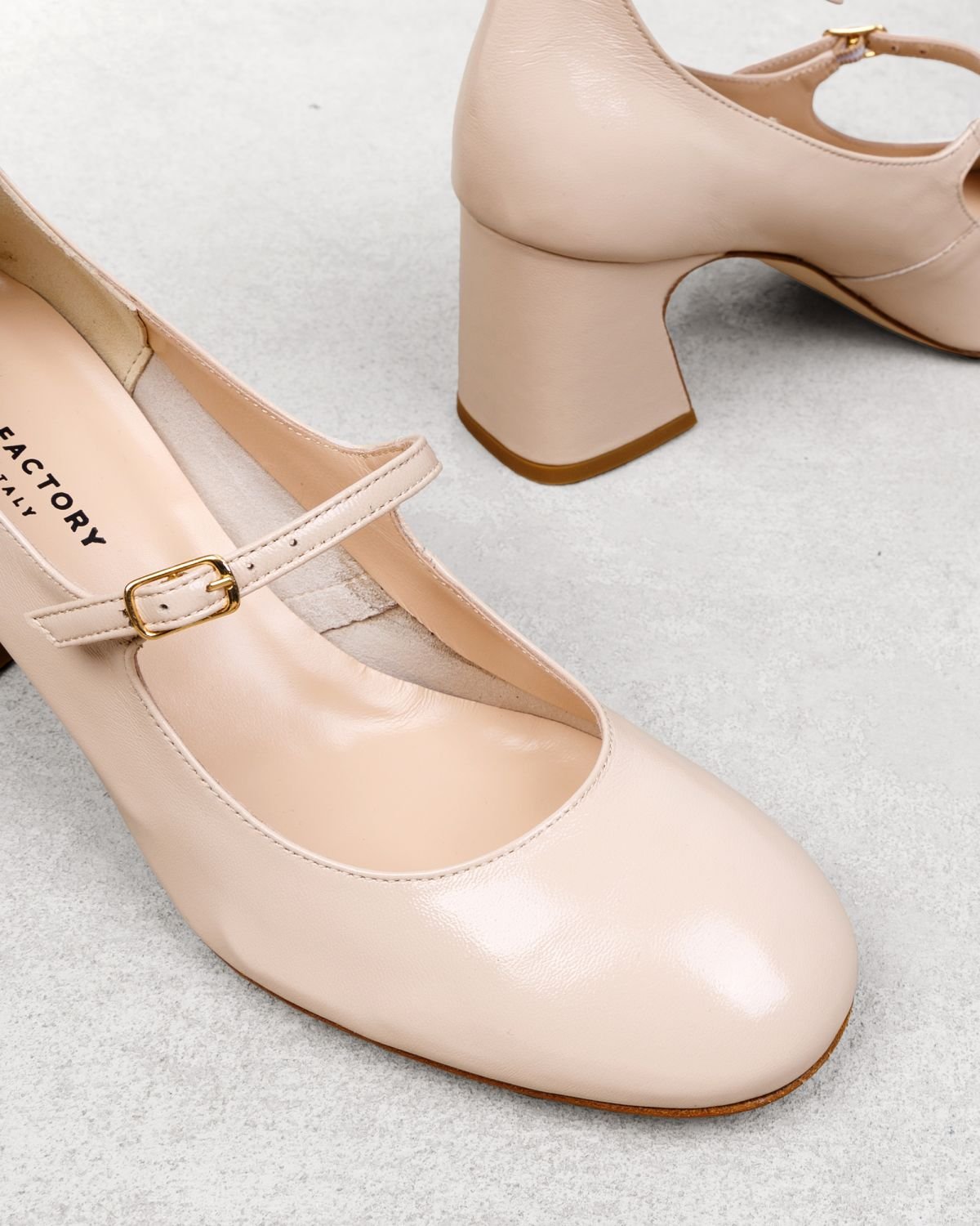 Светло-бежевые кожаные туфли - Image 4 of 6