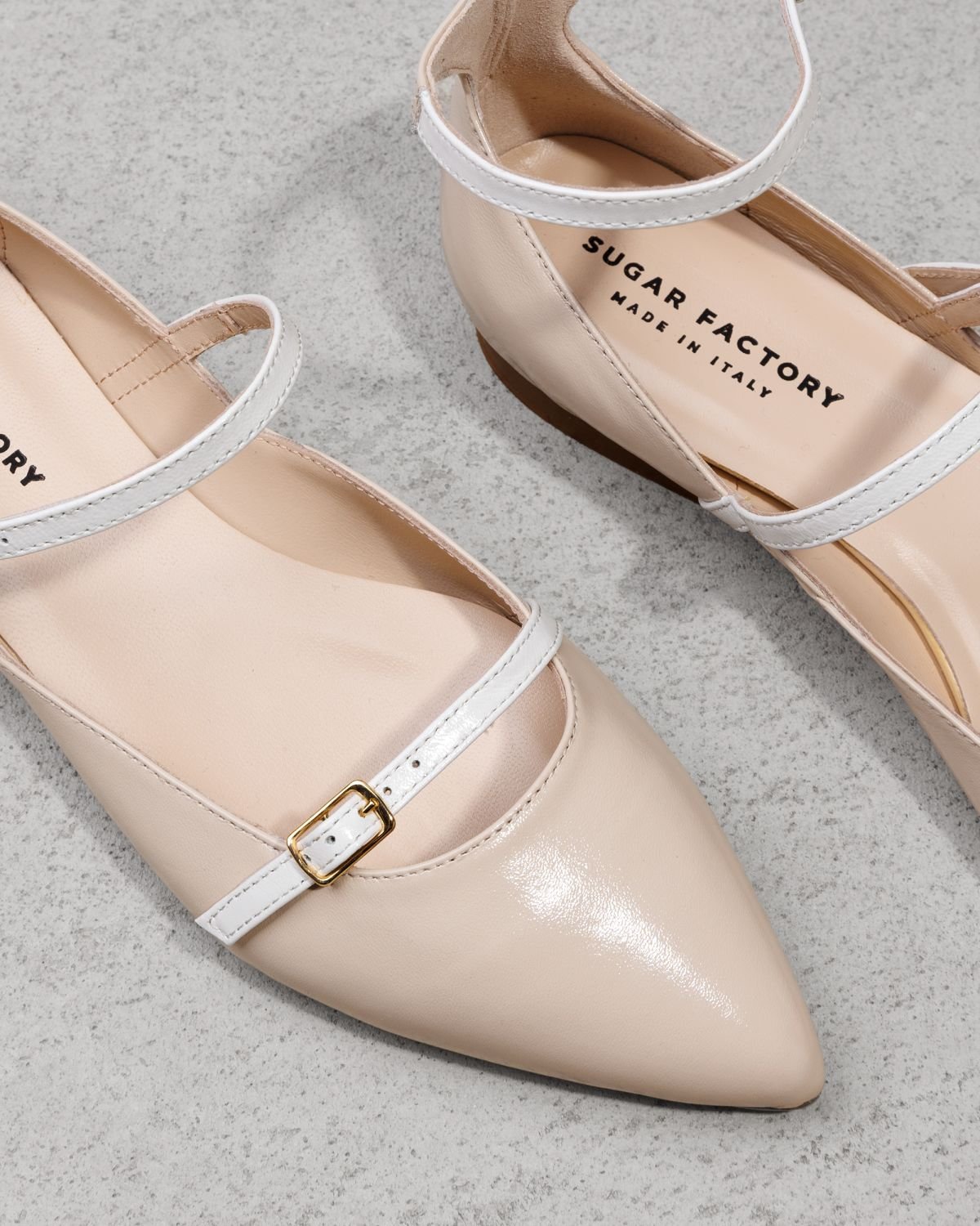 Бежевые кожаные туфли - Image 4 of 8