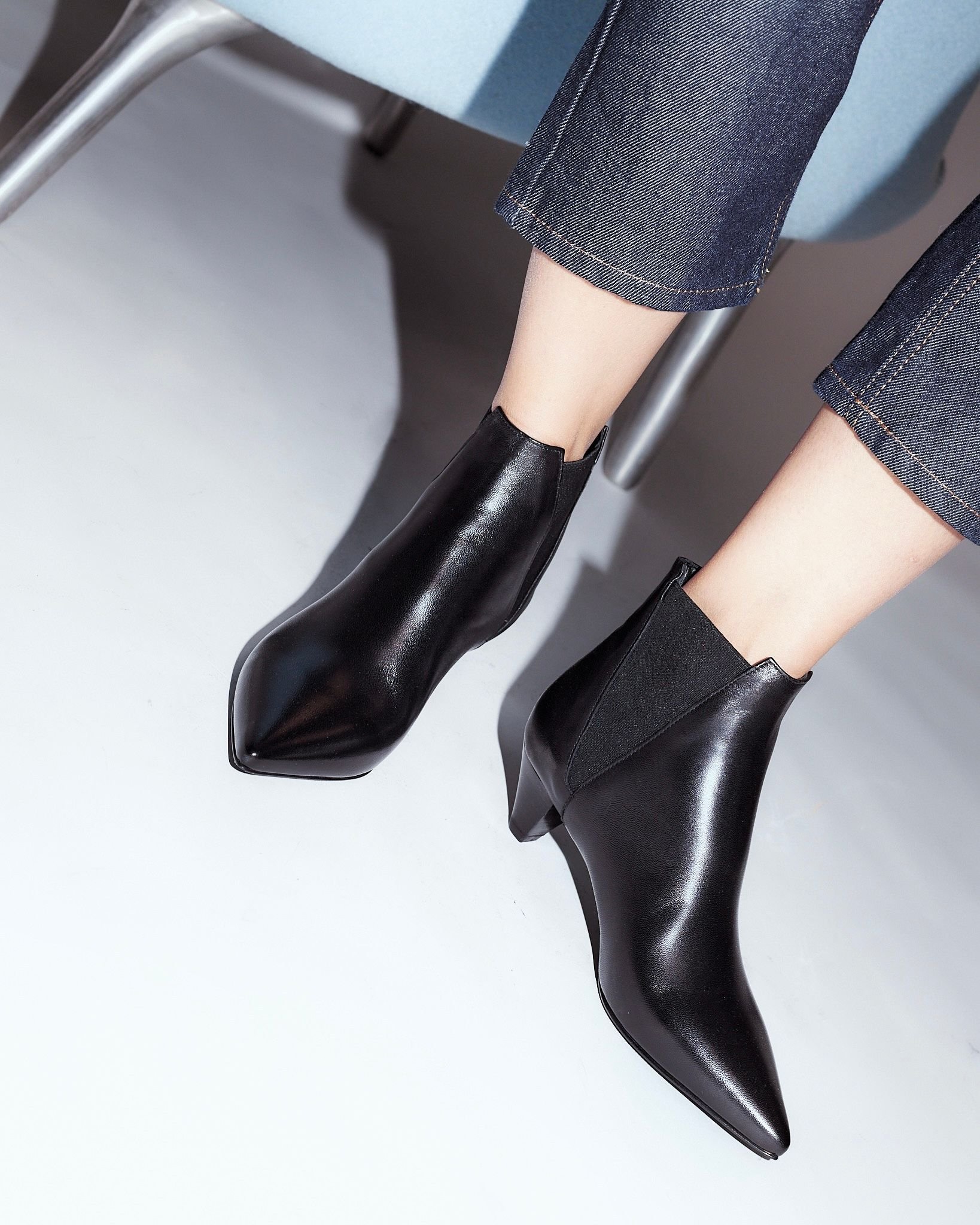 Черные кожаные ботильоны - Image 6 of 6