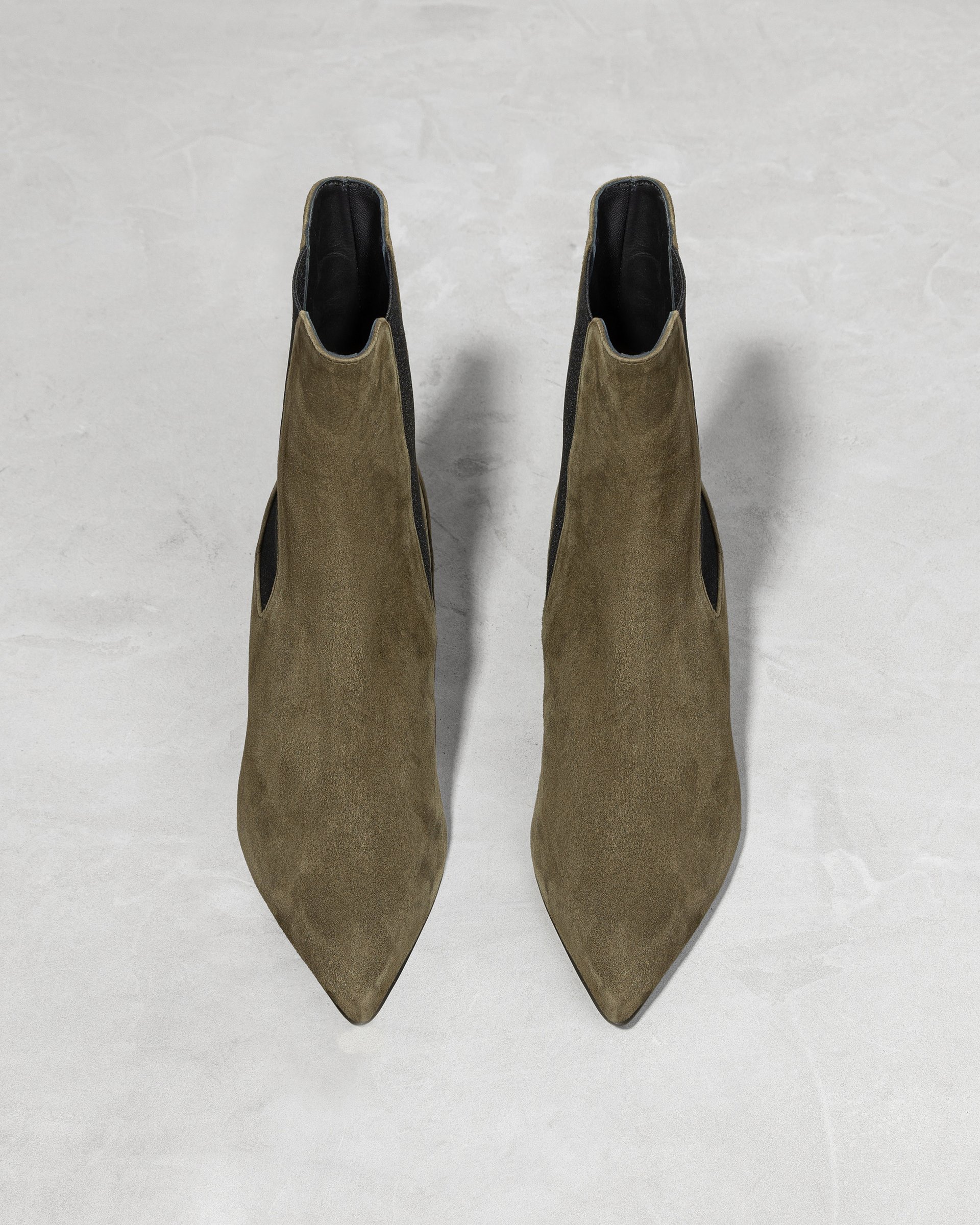 Замшевые ботильоны цвета хаки - Image 3 of 4