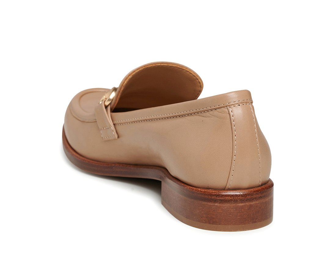 Бежевые кожаные лоферы - Image 3 of 5