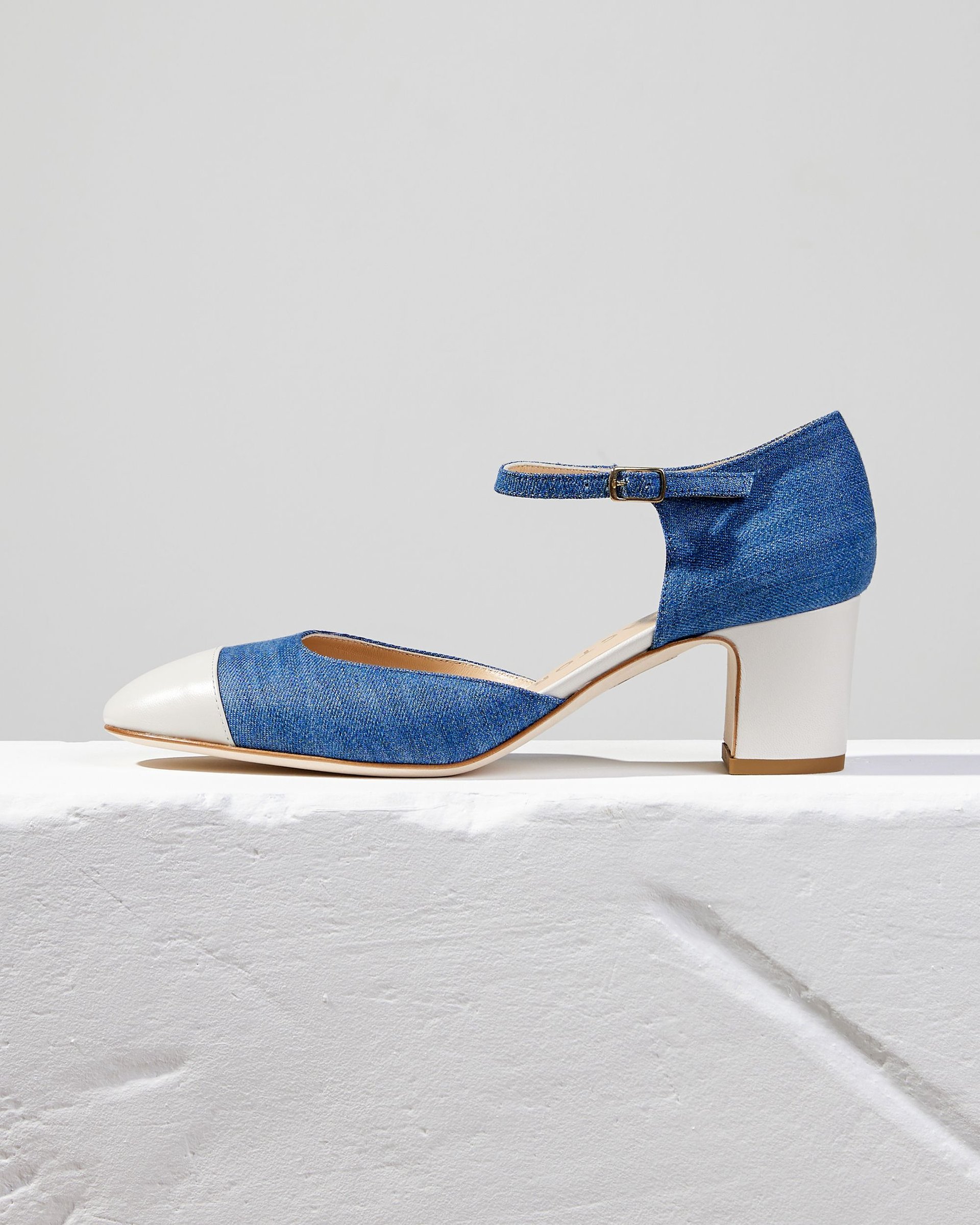 Синие текстильные туфли - Main image