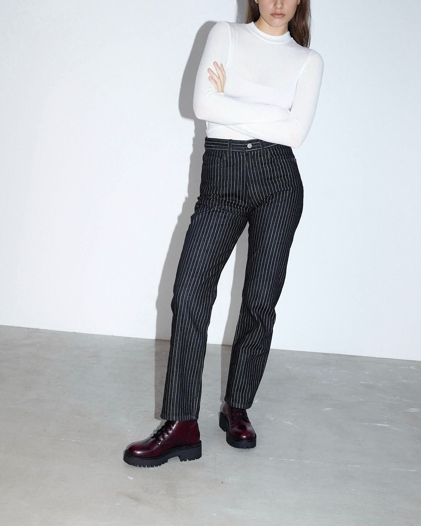 Бордовые кожаные ботинки - Main image