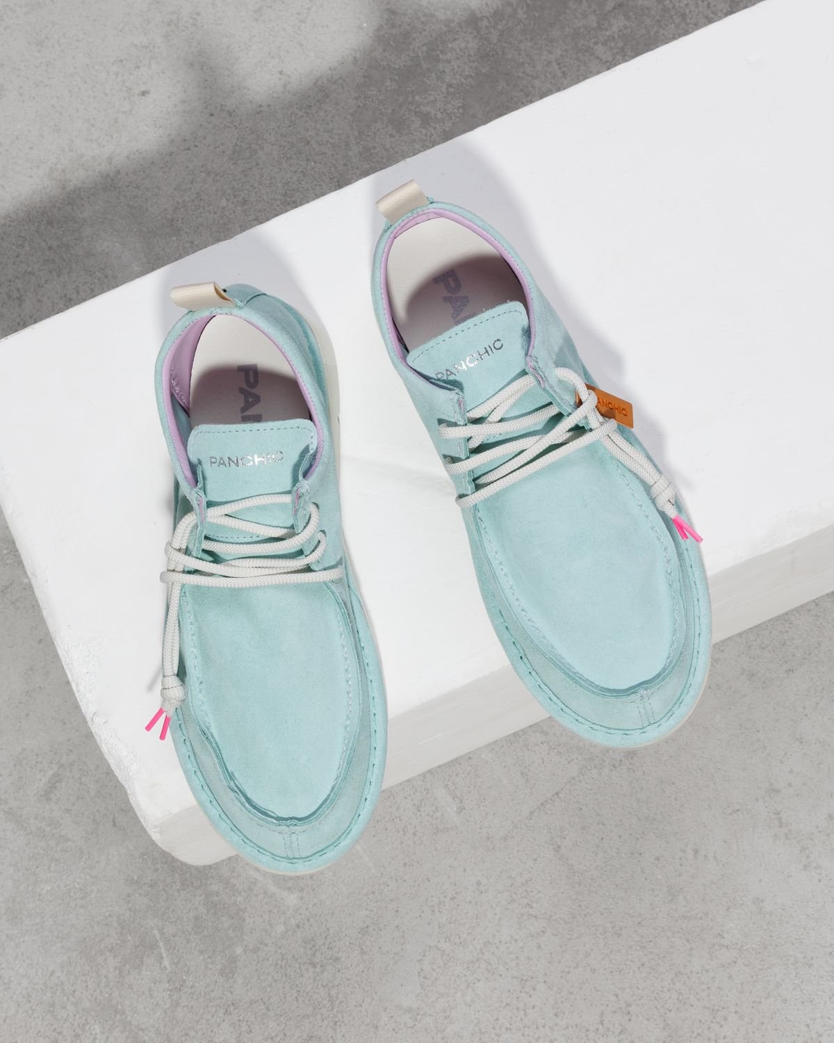 Светло-бирюзовые замшевые мокасины - Image 2 of 4