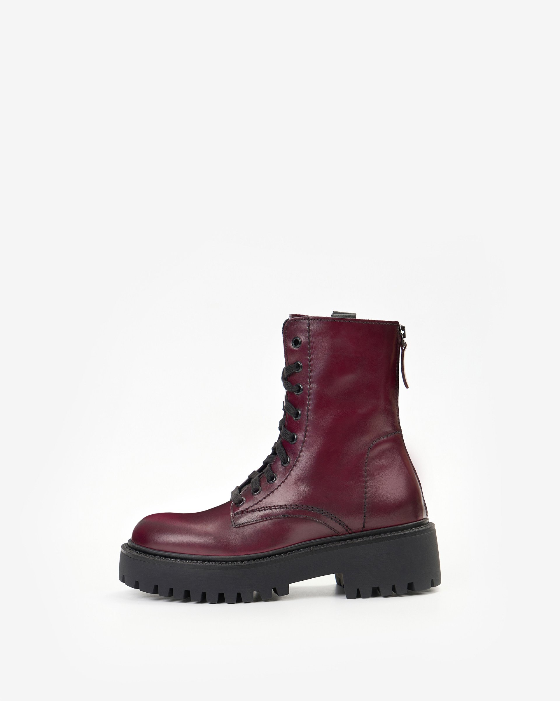 Бордовые кожаные ботинки - Image 2 of 7