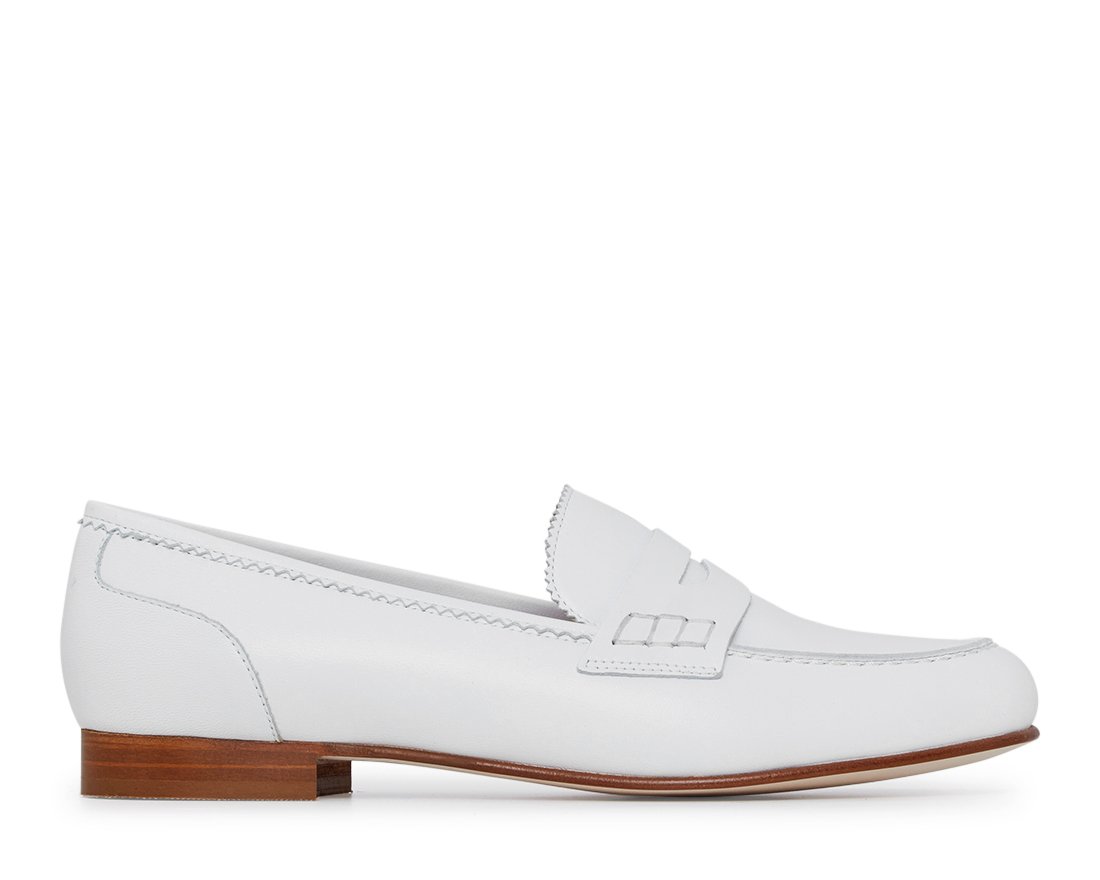Белые кожаные лоферы - Main image