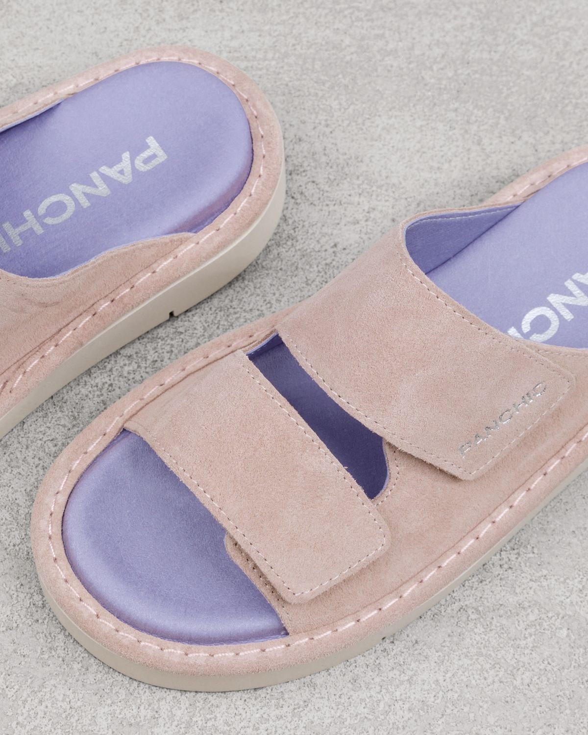 Светло-розовые замшевые шлепанцы - Image 4 of 6