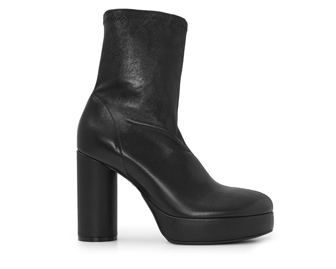 Черные кожаные ботильоны - Main image