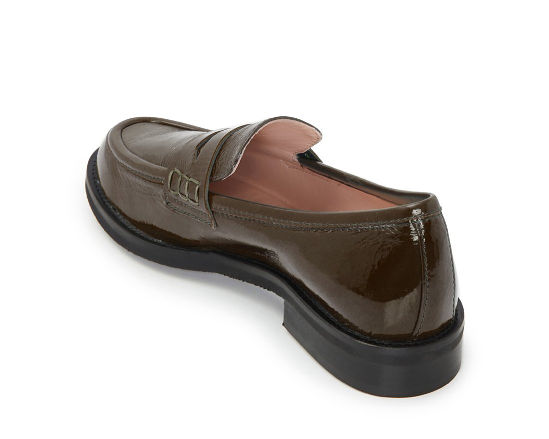 Оливковые кожаные лоферы - Image 3 of 4