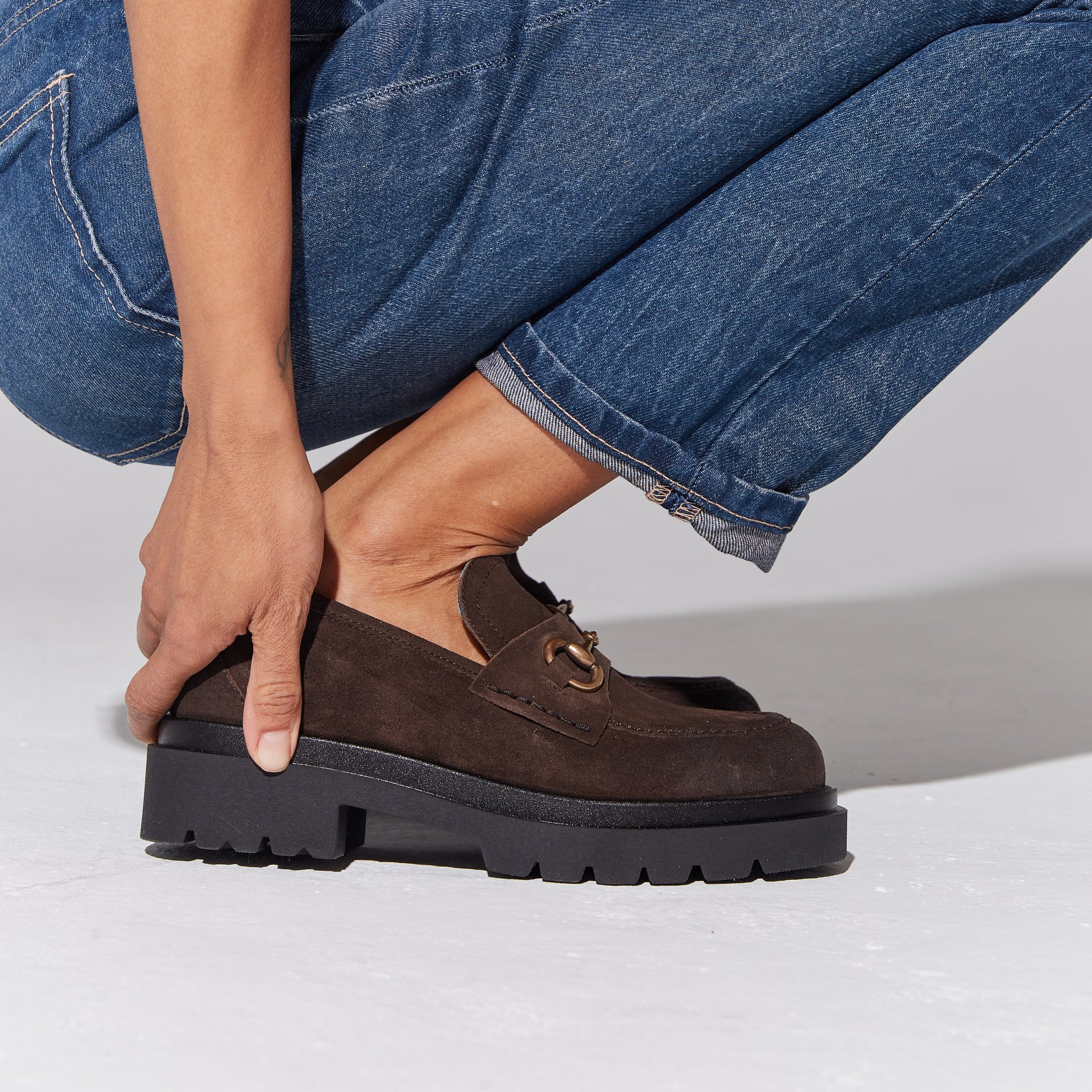 Коричневые замшевые лоферы - Image 5 of 5