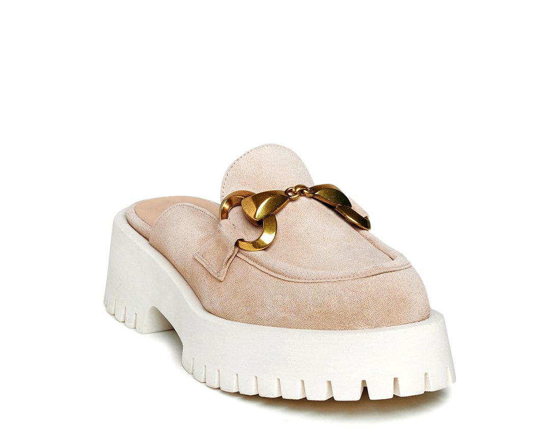 Бежевые замшевые лоферы - Image 2 of 5
