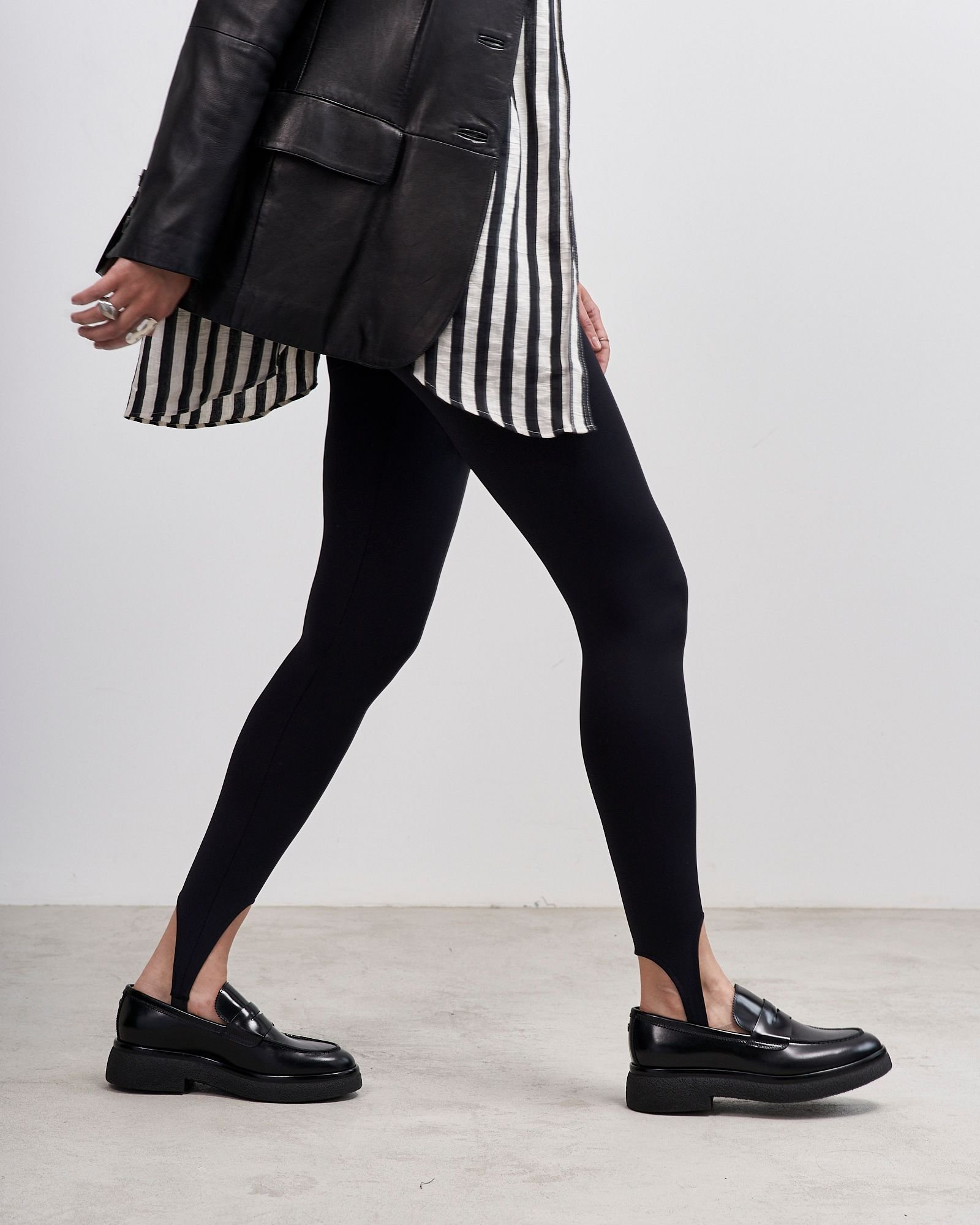 Черные кожаные лоферы - Main image