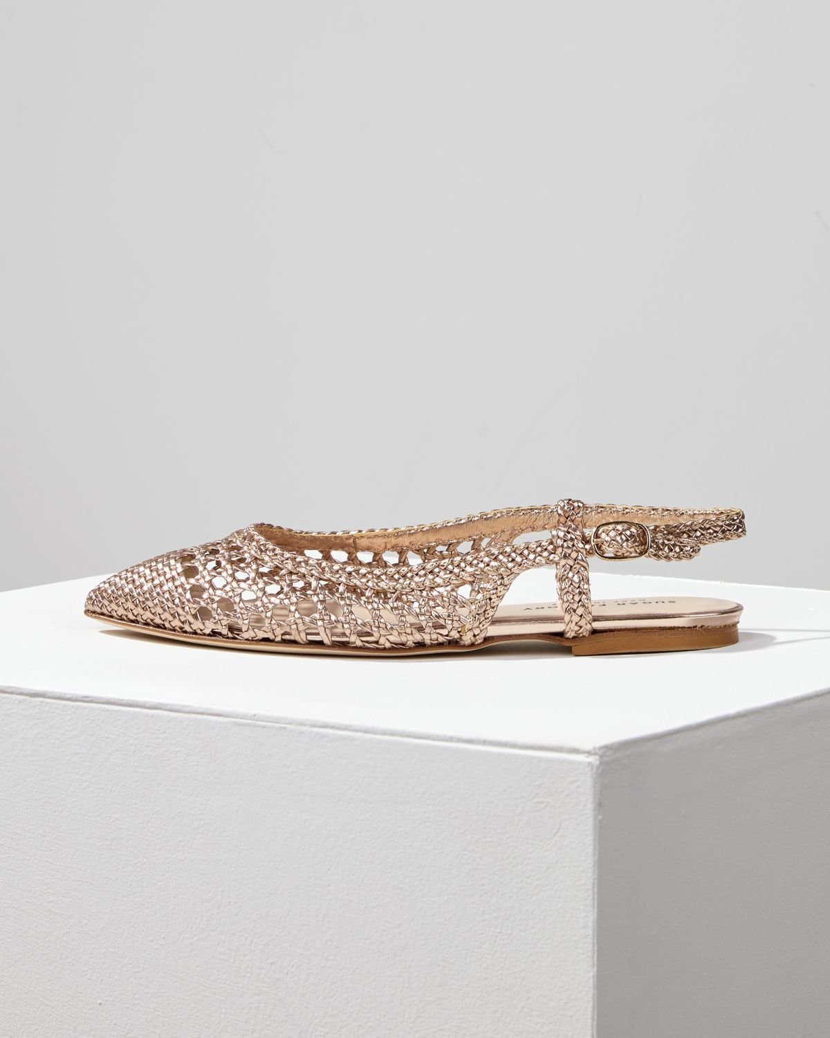 Блестящие бежевые босоножки - Main image