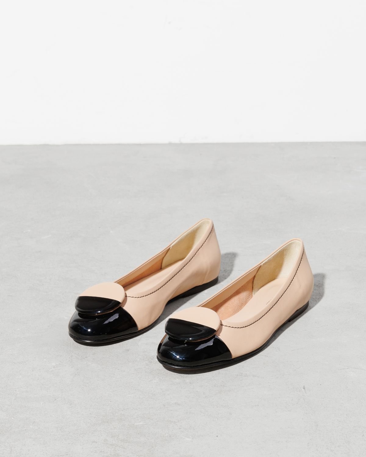 Бежевые кожаные балетки - Image 3 of 6