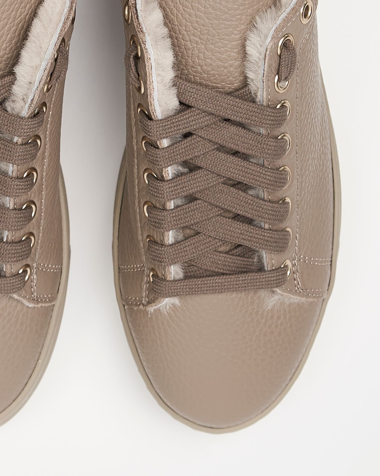 Бежевые кожаные кеды - Image 5 of 5