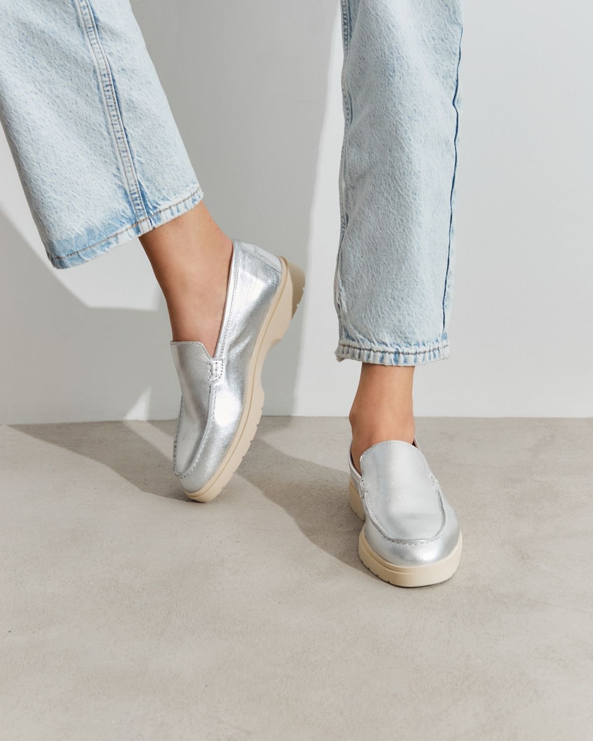 Серебряные кожаные лоферы - Image 6 of 6