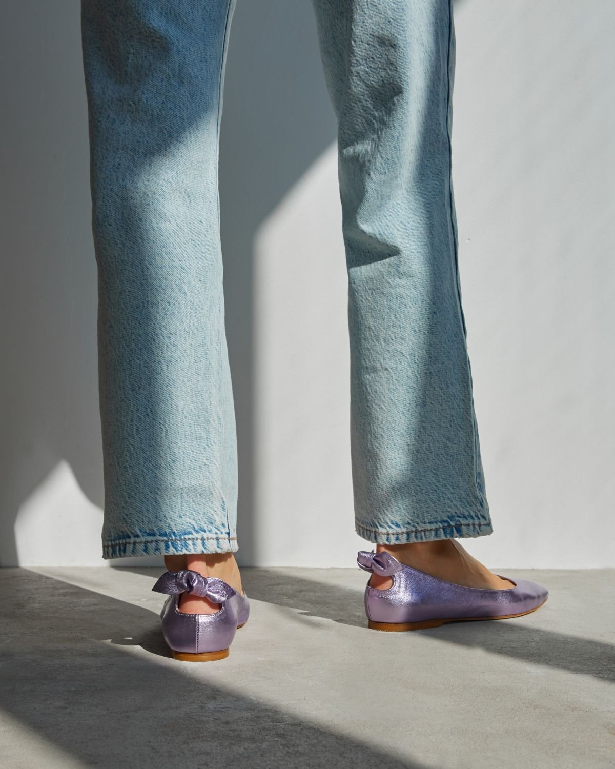 Лиловые кожаные балетки - Image 6 of 6