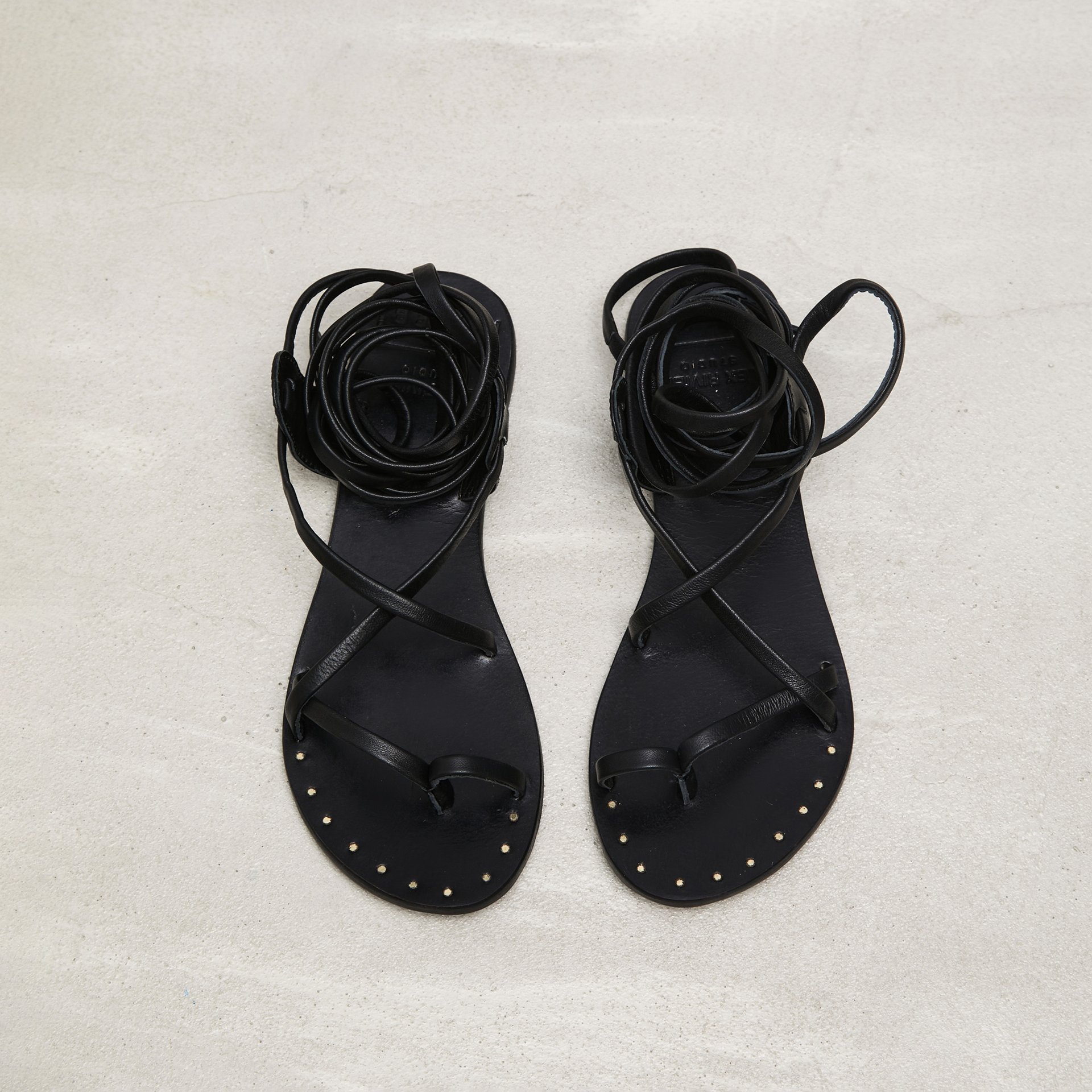 Черные кожаные гладиаторы - Image 2 of 6