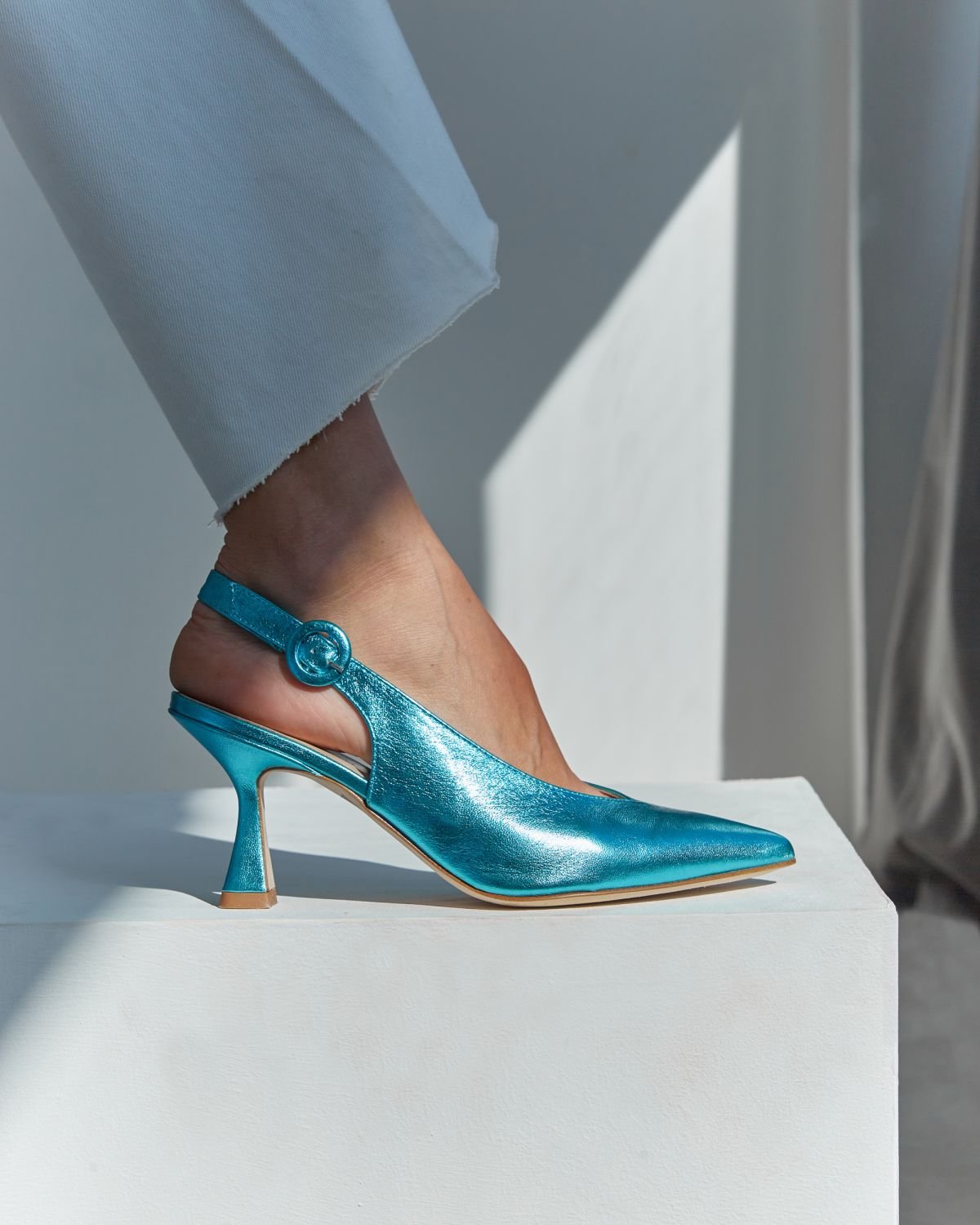 Голубые кожаные туфли - Image 5 of 6