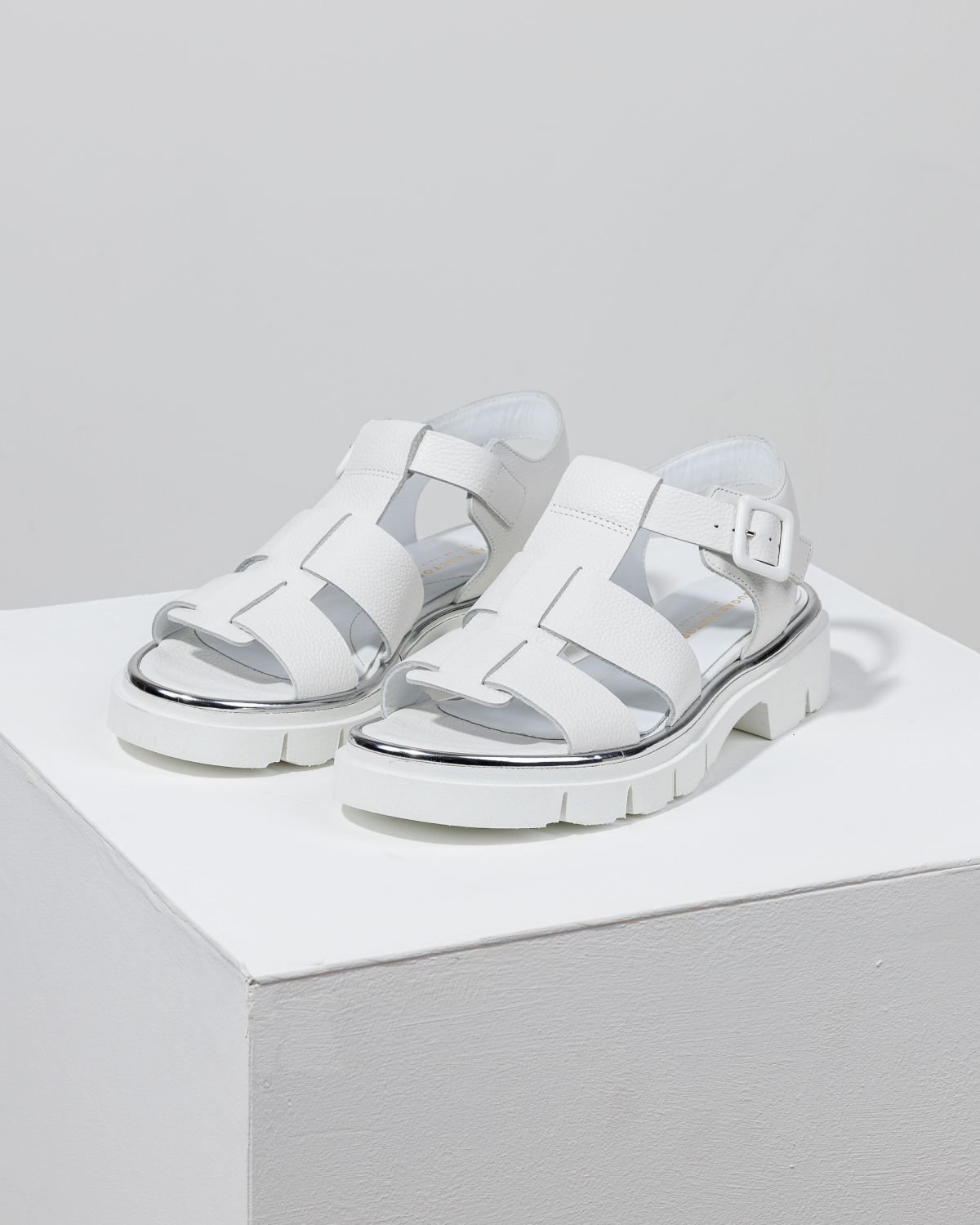 Белые кожаные сандалии - Image 3 of 6