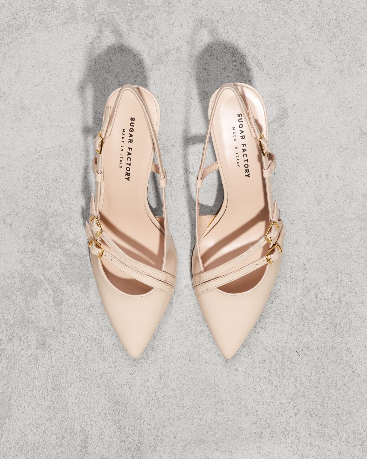 Светло-бежевые кожаные туфли - Image 2 of 6