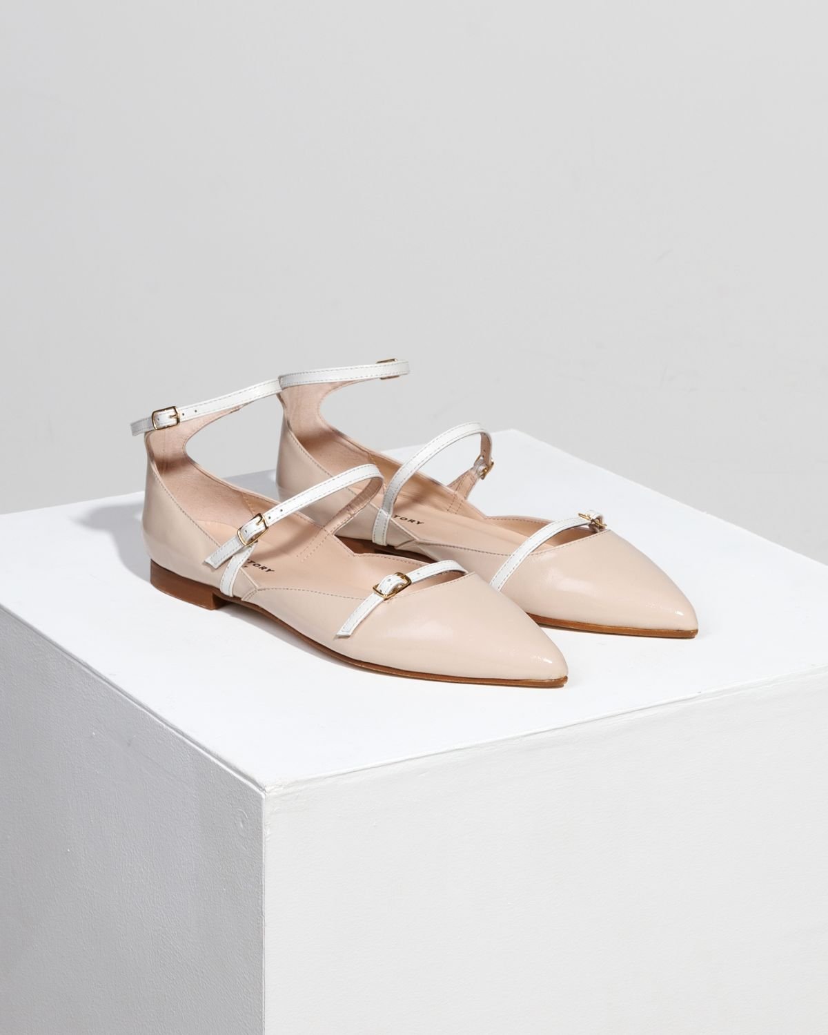 Бежевые кожаные туфли - Image 3 of 8