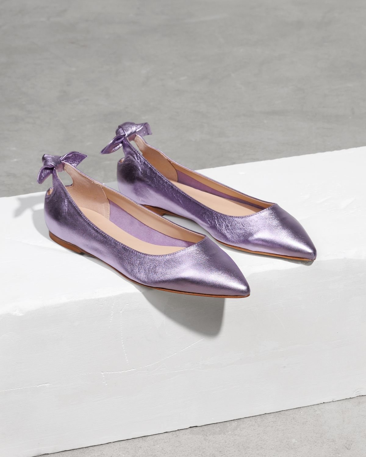 Лиловые кожаные балетки - Image 3 of 6