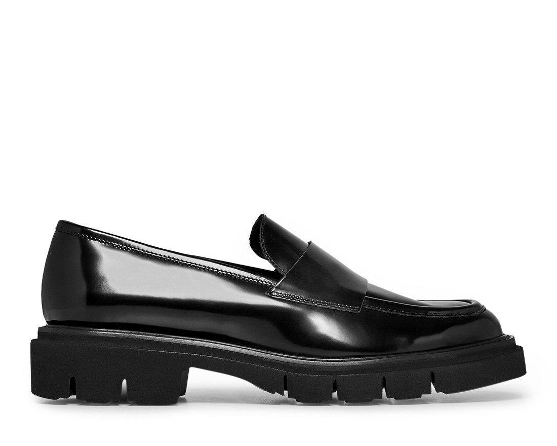 Черные кожаные лоферы - Main image