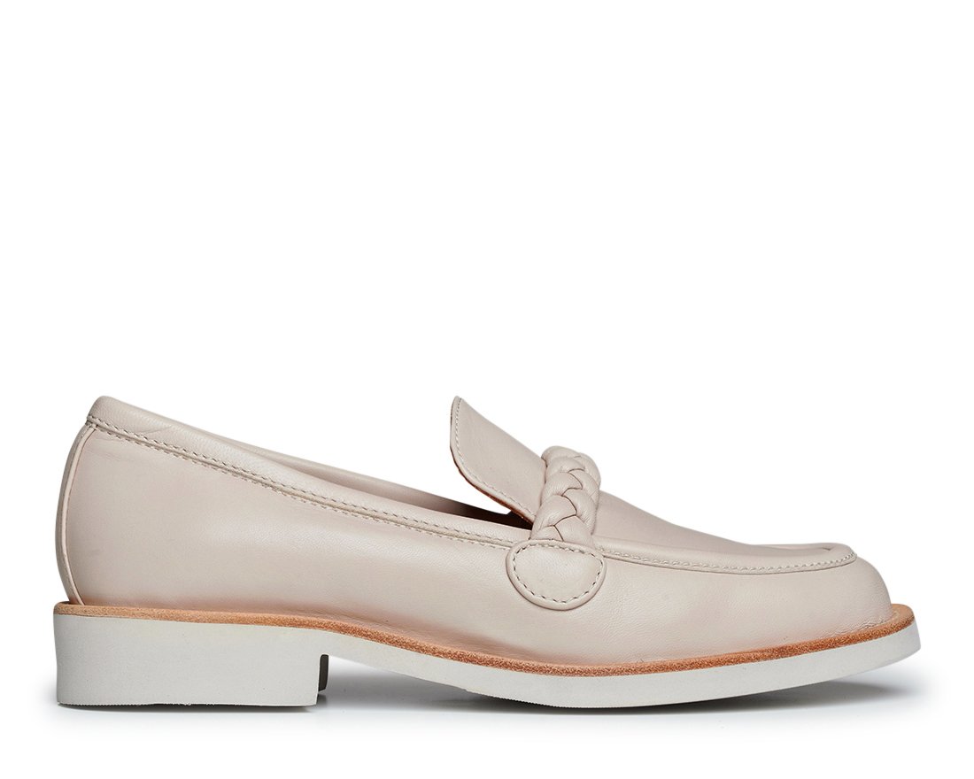 Бежевые кожаные лоферы - Main image