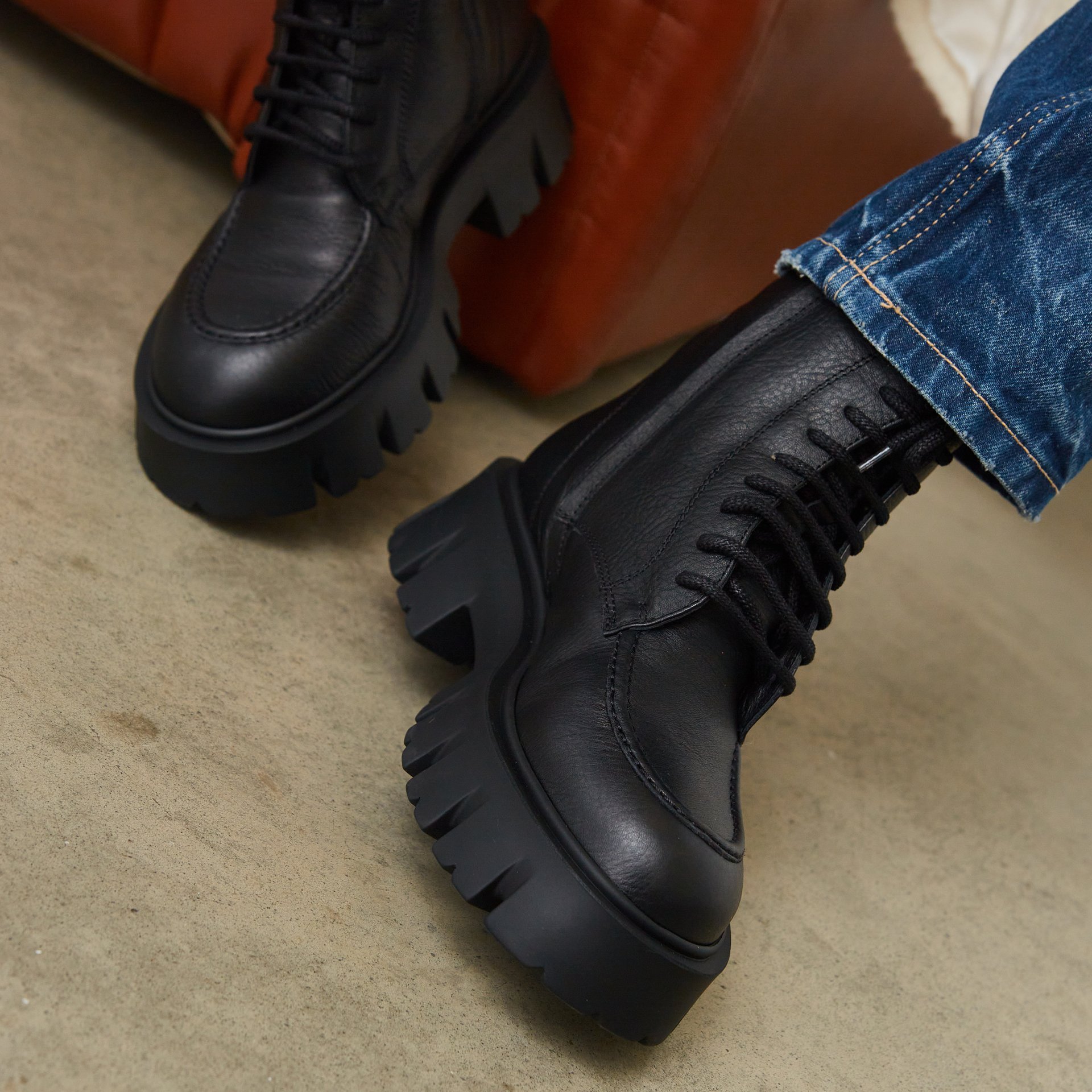 Зимние черные кожаные ботинки - Image 5 of 5