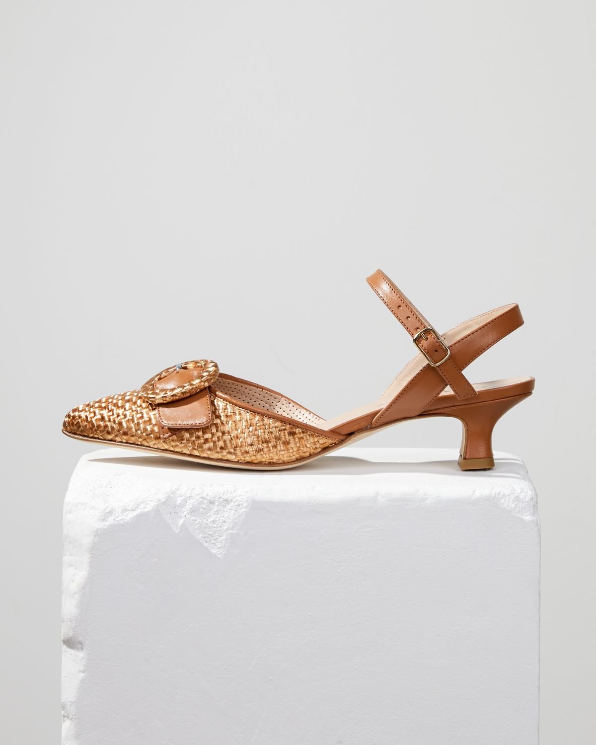 Золотые текстильные туфли - Main image