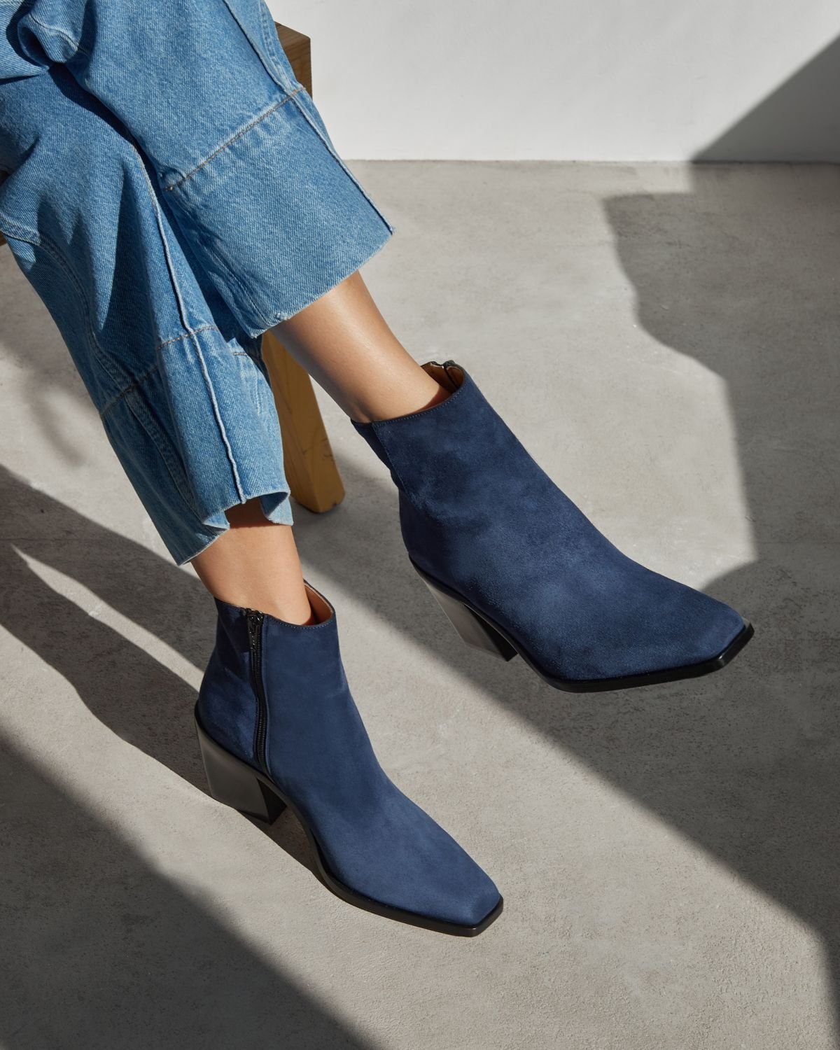 Синие замшевые ботильоны - Image 6 of 8