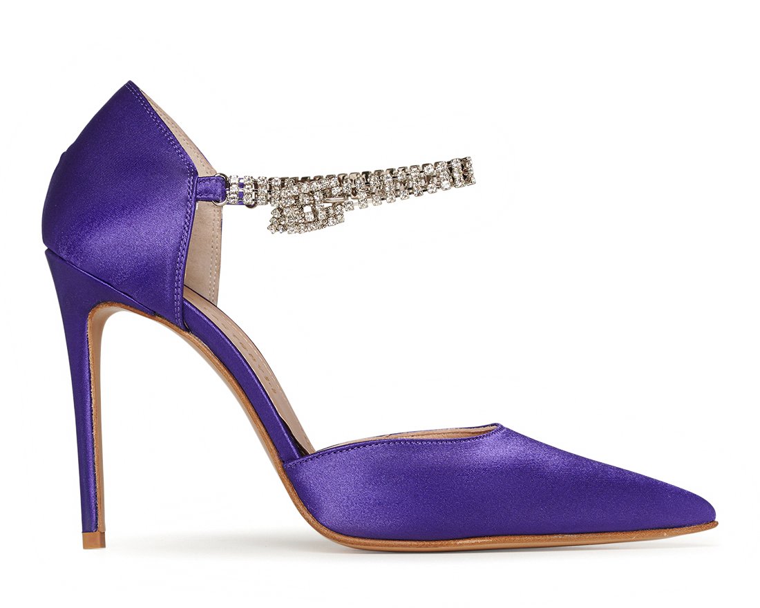 Фиолетовые атласные туфли - Main image